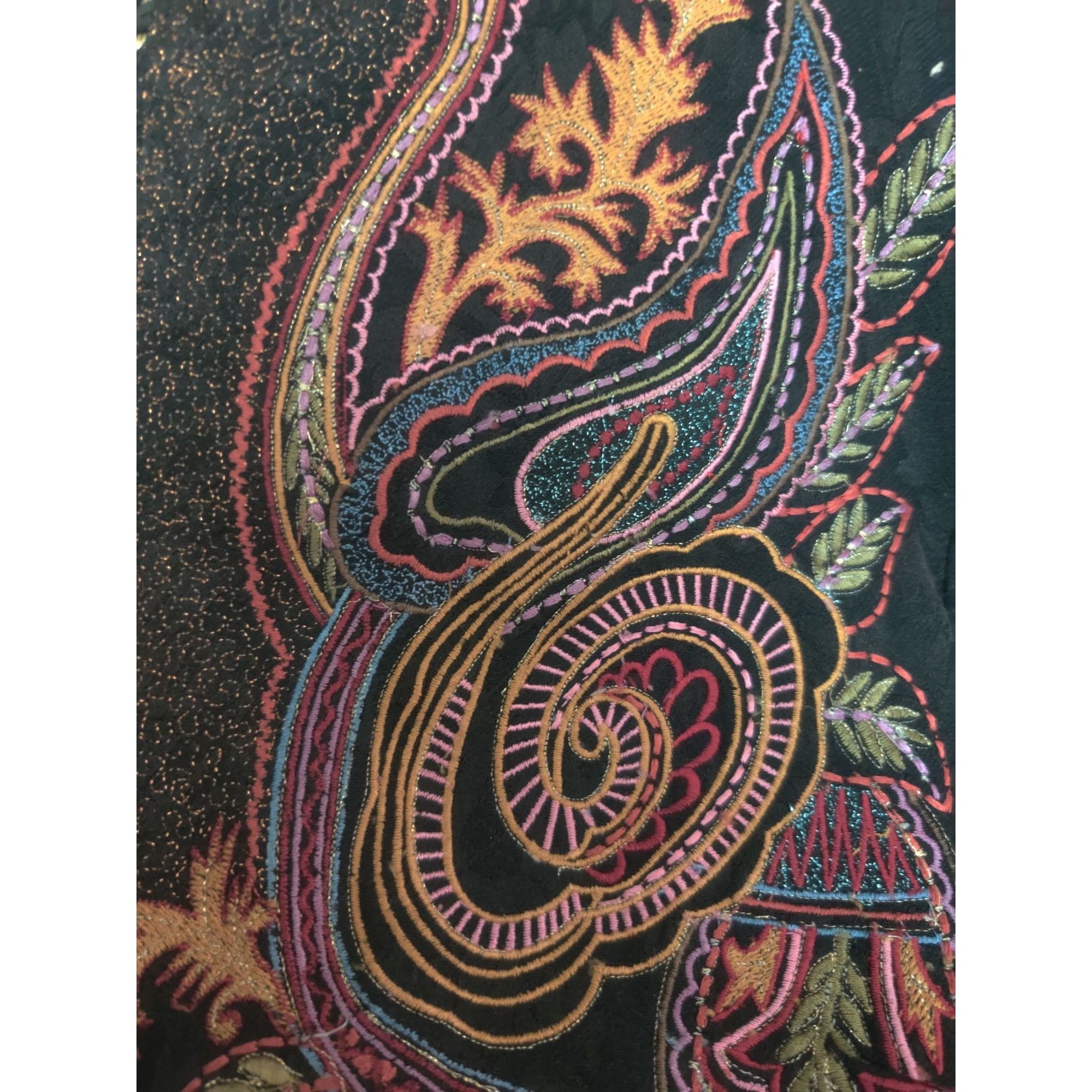 Coldwater Creek Coldwater Creek M Womens Black Jacquard Embroidered Paisley Size M / US 6-8 / IT 42-44 - 6 Thumbnail