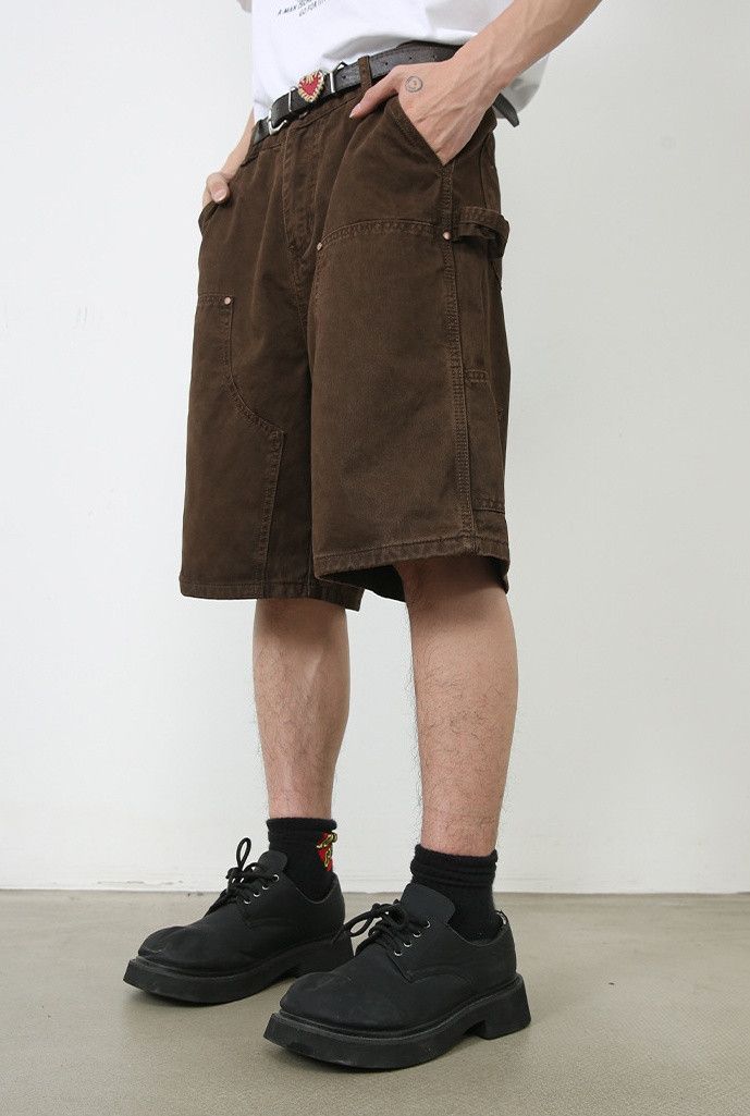 Designer × Japanese Brand Vintage Loose Multi-Pocket Denim Cargo Shorts Size US 32 / EU 48 - 2 Thumbnail