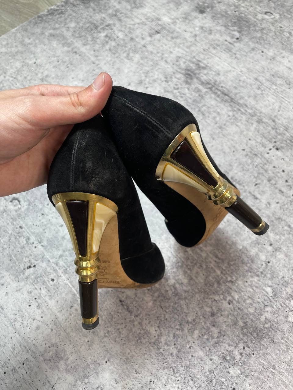 Jimmy Choo Vintage Rare Jimmy Choo Peep Toe Sculptural Heels Y2K Size US 8 / IT 38 - 4 Thumbnail