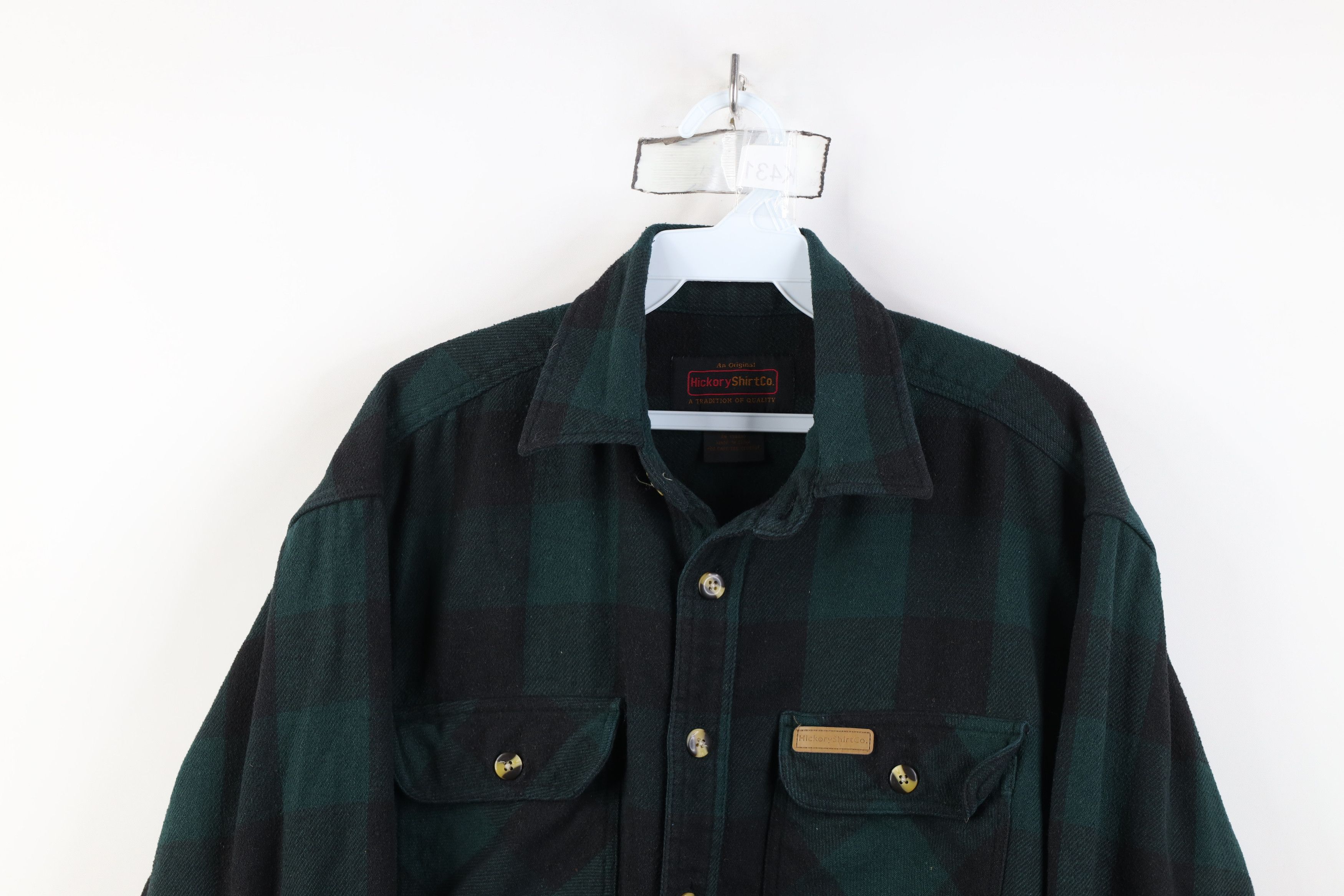 Vintage Vintage 90s Streetwear Heavy Flannel Button Shirt Plaid Size US M / EU 48-50 / 2 - 2 Thumbnail