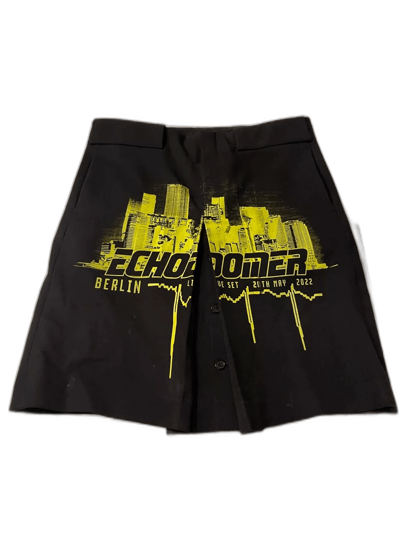 Raf Simons raf simons graphic skirt with elastic design Size US 44 / EU 60 - 1 Thumbnail