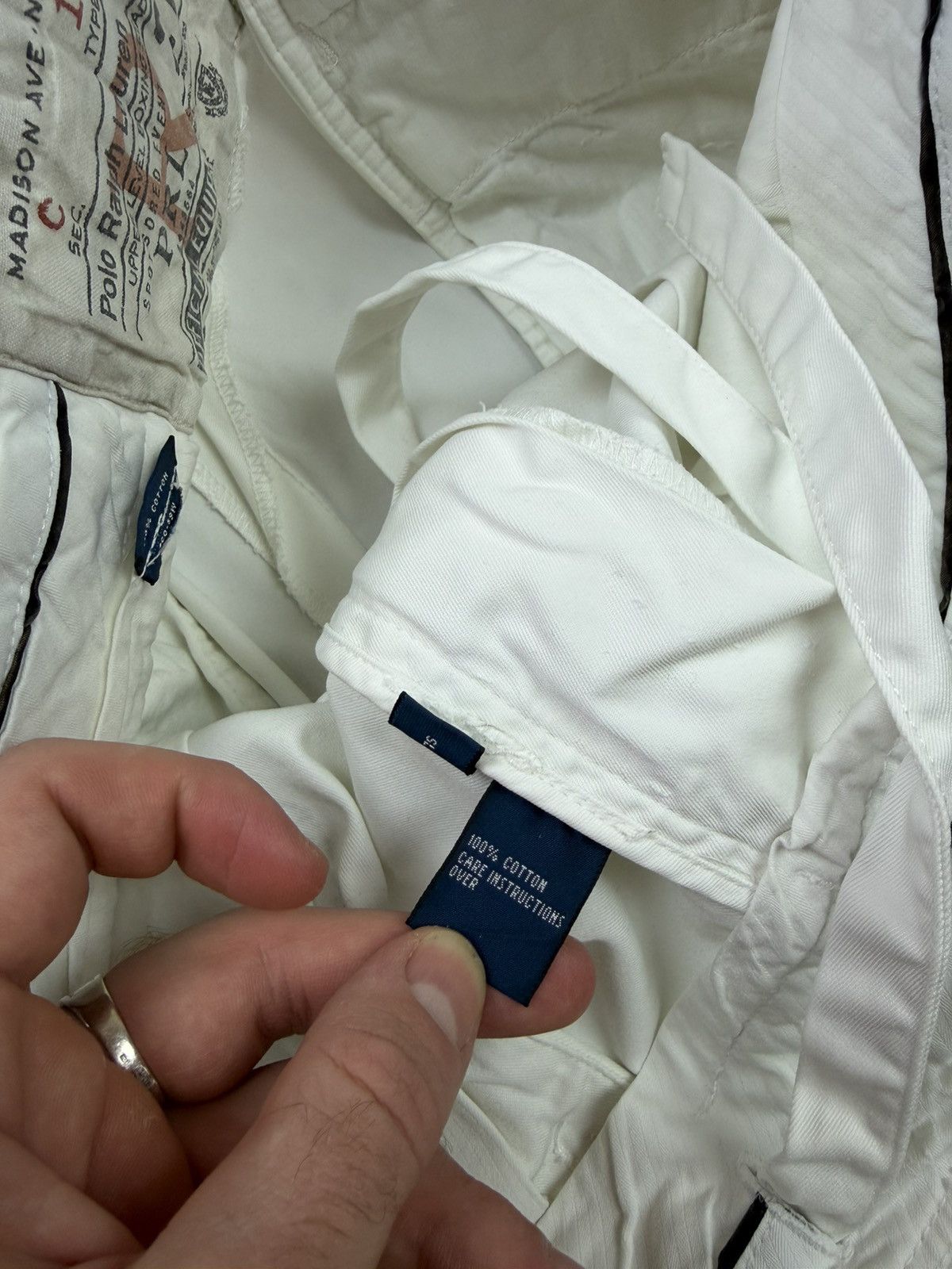 Polo Ralph Lauren VTG Style Polo Ralph Lauren Boxing Club Shorts White Size US 34 / EU 50 - 13 Thumbnail