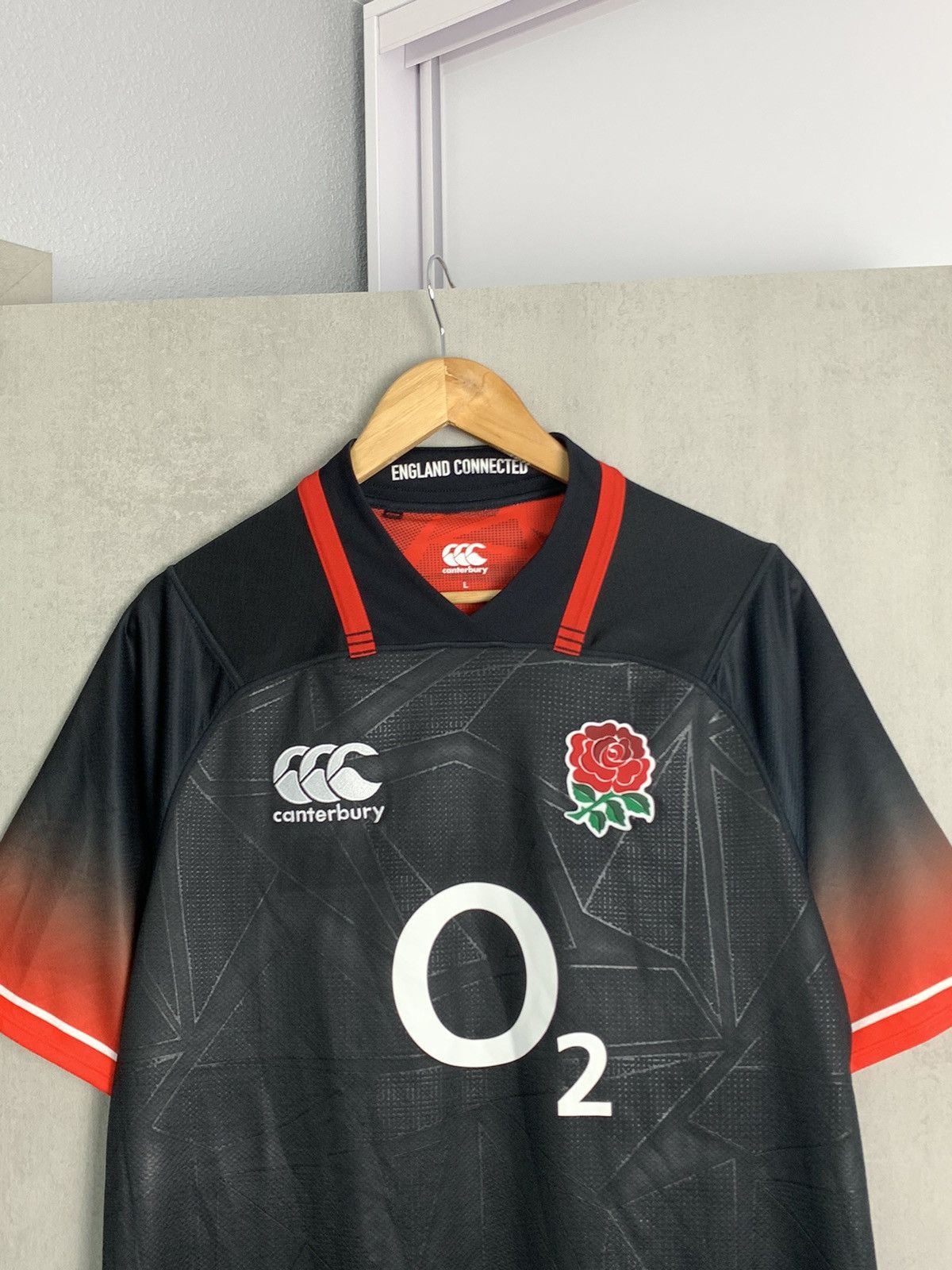 Canterbury of New Zealand England Rugby Union 2017 2018 Canterbury away jersey shirt Size US L / EU 52-54 / 3 - 3 Thumbnail