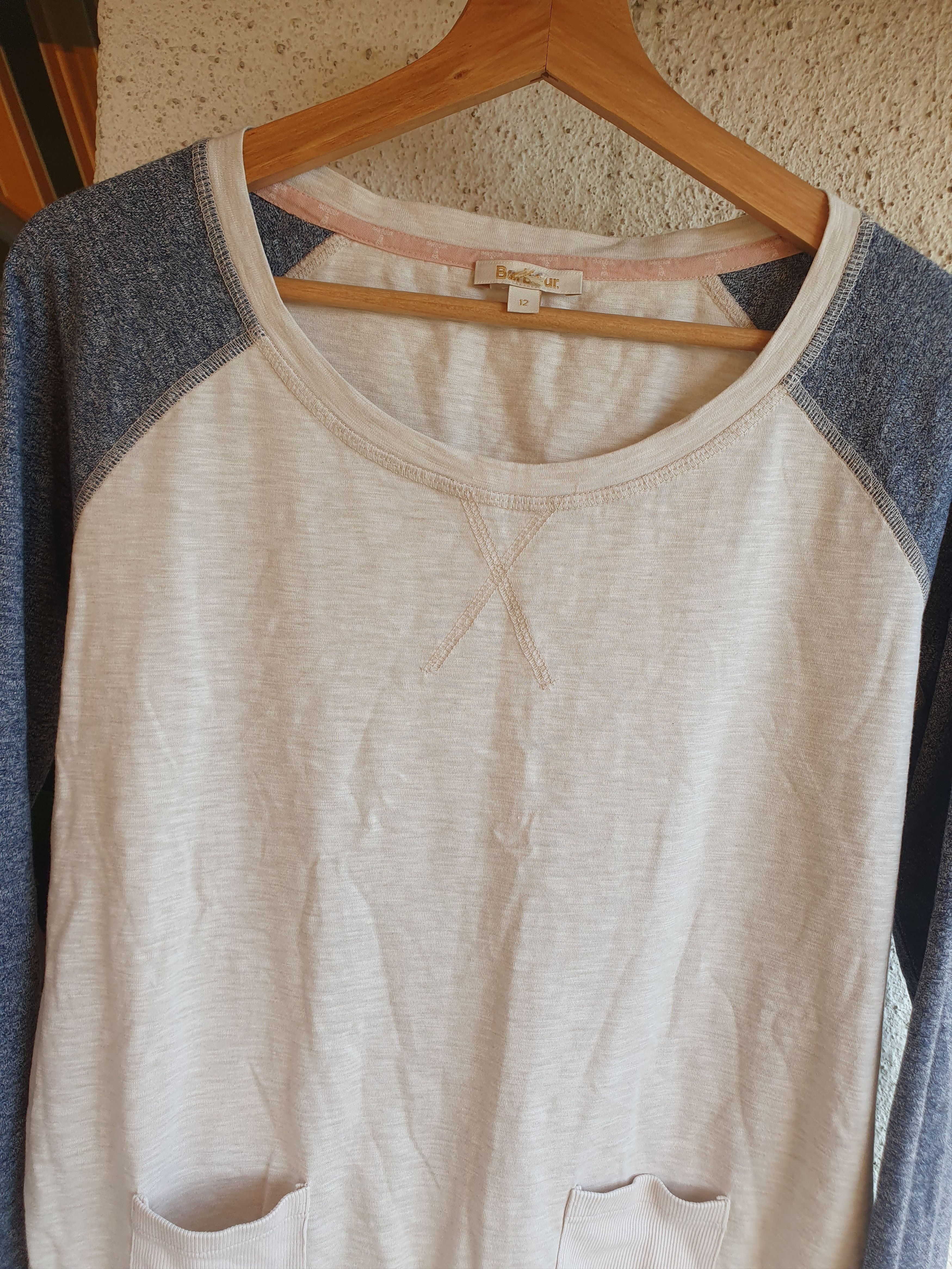 Barbour Barbour Womens Thin Sweatshirt Two Small Front Pockets sz 12 Size XL / US 12-14 / IT 48-50 - 3 Thumbnail