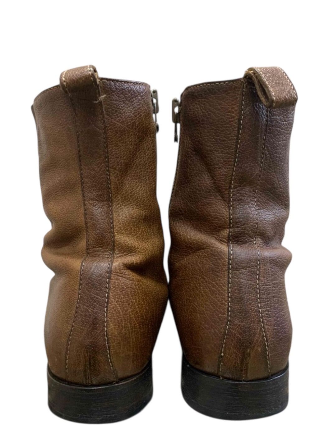 Buttero Buttero Men’s Quality Side Zip Leather Boots - Brown Size US 9 / EU 42 - 4 Thumbnail