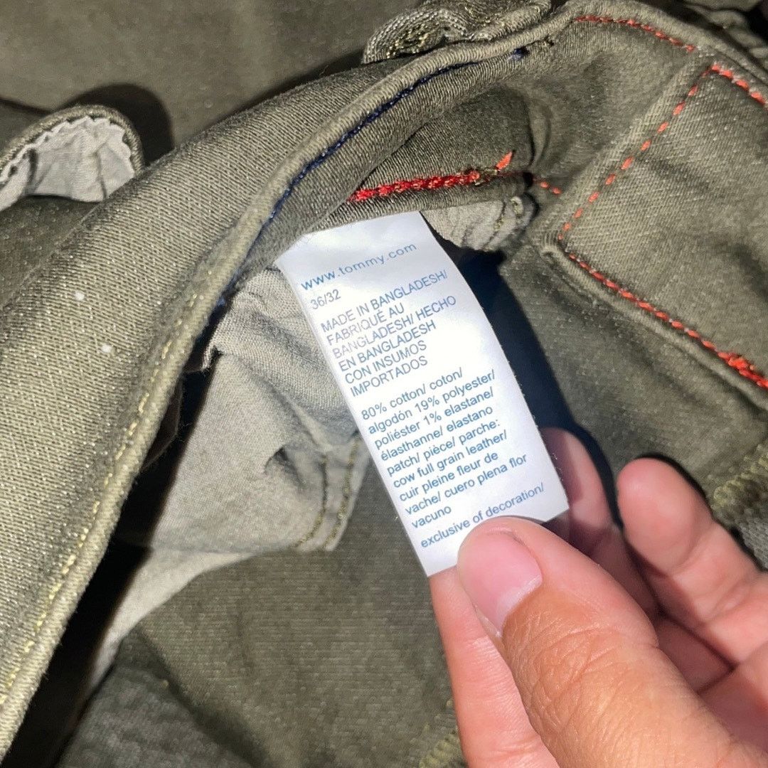 Tommy Hilfiger Jeans Chino Denim Green Slim Fit Pants 36x32 Streetwear Chic Size US 36 / EU 52 - 5 Thumbnail