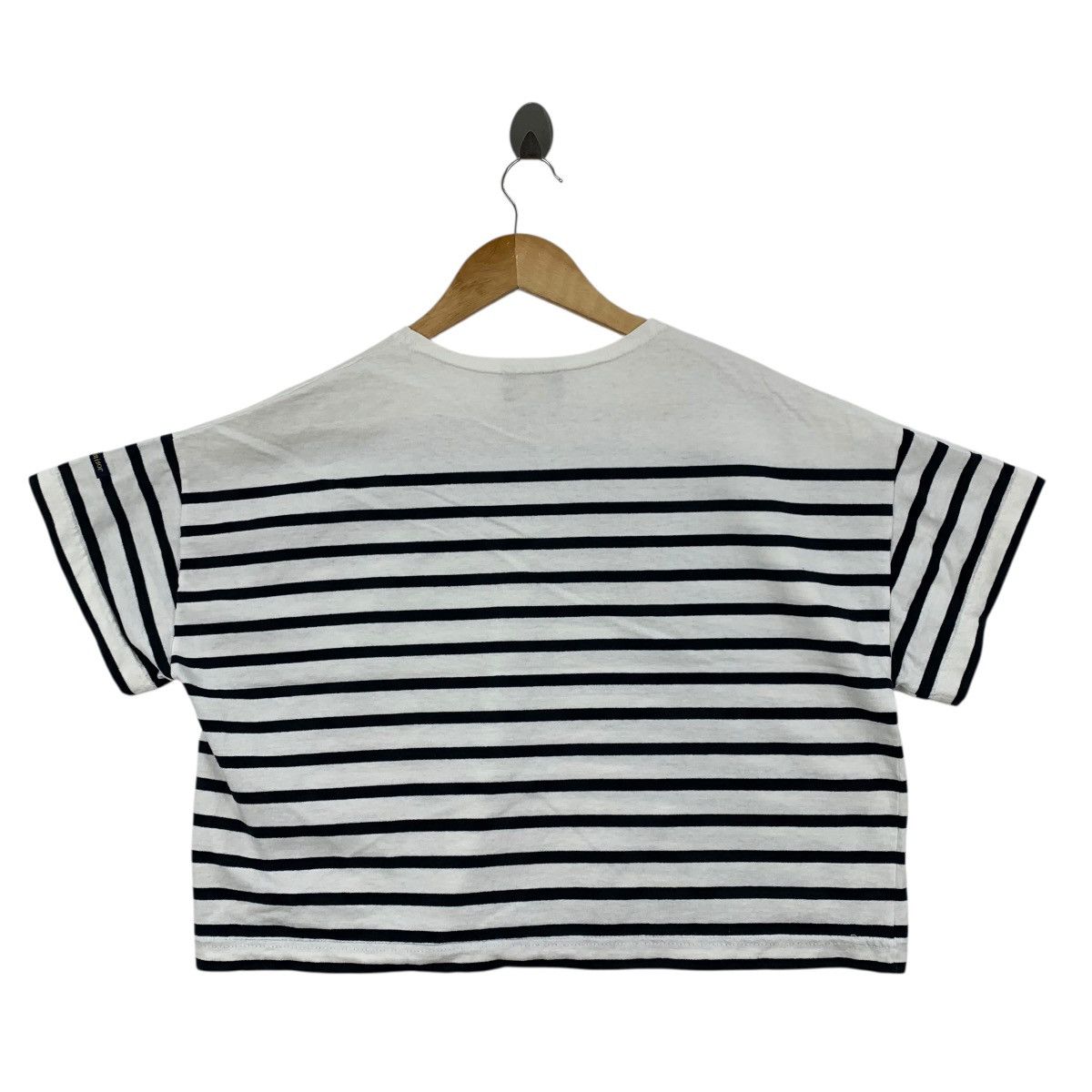 Vintage Vintage LE MINOR POUR Nei France Stripes Crop Top Tshirt Size M / US 6-8 / IT 42-44 - 4 Thumbnail