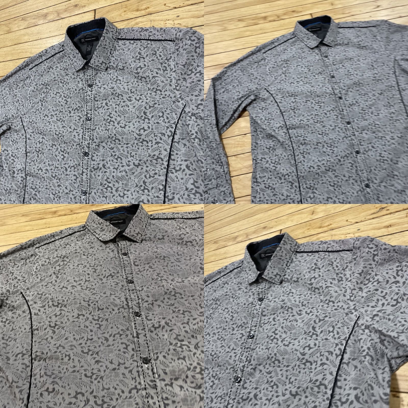 Vintage INC International Concepts Shirt Men XL Silver Paisley Western Cowboy Taper XL Size US XL / EU 56 / 4 - 10 Thumbnail