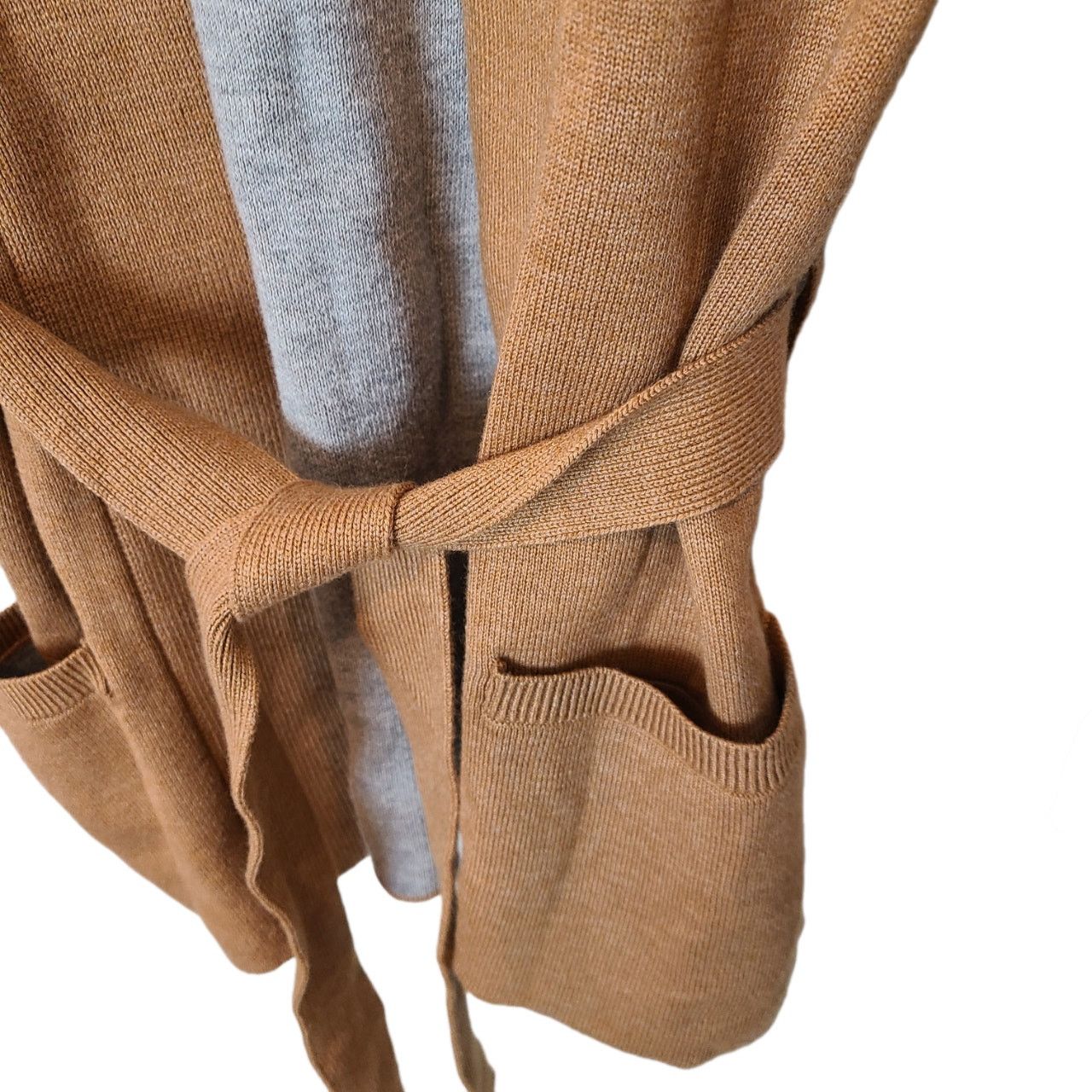 Anthropologie Moth Anthropologie Sweater Cardigan S Rizzo Belted Camel Size S / US 4 / IT 40 - 6 Thumbnail