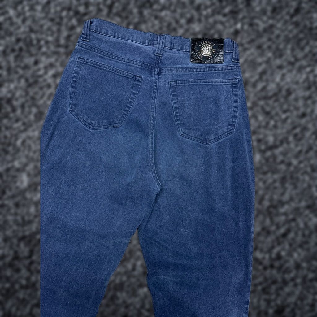 Versace Jeans Couture Versace Jeans Couture 90s Vintage Distressed Denim Pants Size 31 Men Jeans Blue 31 32 Inseam 105 cm 77 cm Size US 31 - 1 Thumbnail
