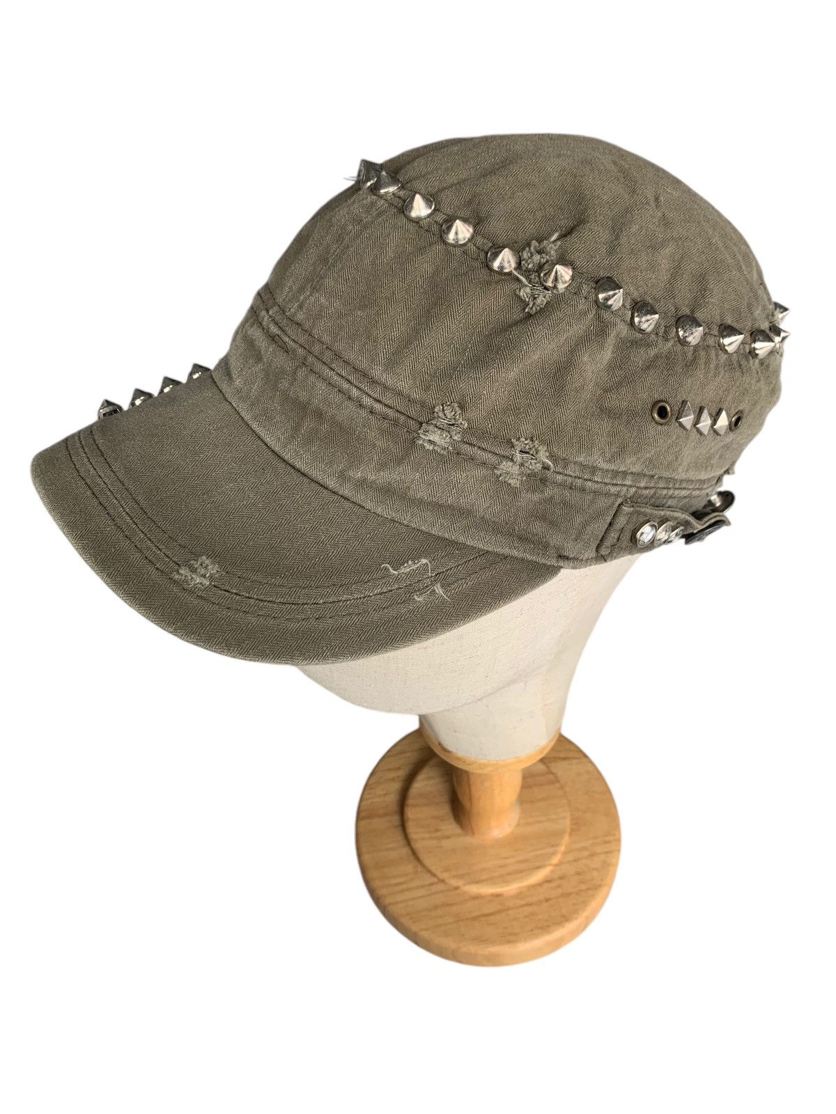 Japanese Brand × Kapital × Vintage JAPANESE STUDDED PUNK STYLE DISTRESSED CAP☠️🎌 Size ONE SIZE - 4 Thumbnail
