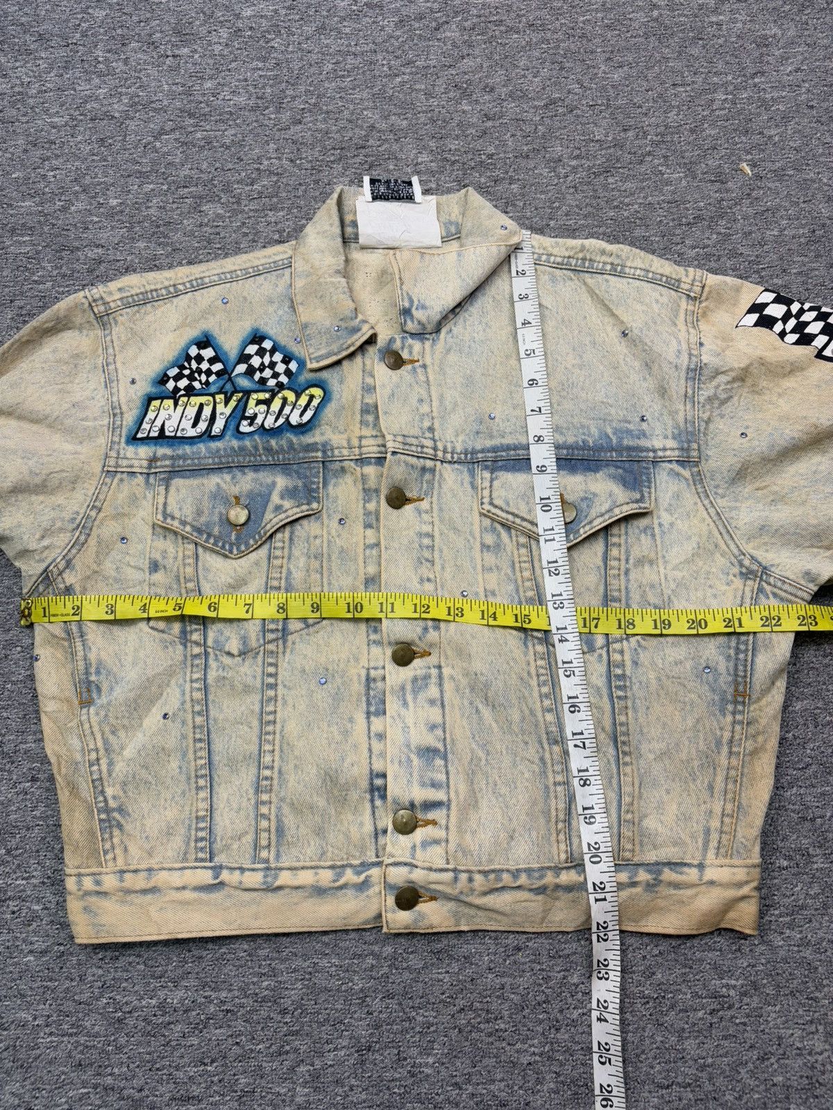 Vintage Tony Alamo Denim Jacket Vintage 80s Indy 500 Racing Size US XL / EU 56 / 4 - 10 Thumbnail