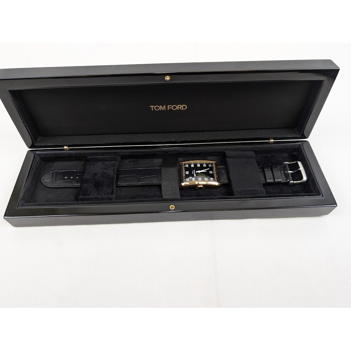 Tom Ford o1rshd1 Size: OS / Watch in Alligator & Real Gold in Black Size ONE SIZE - 2 Thumbnail