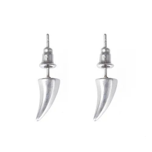 Jewelry Silver Fang Earrings Set Size ONE SIZE - 6 Thumbnail