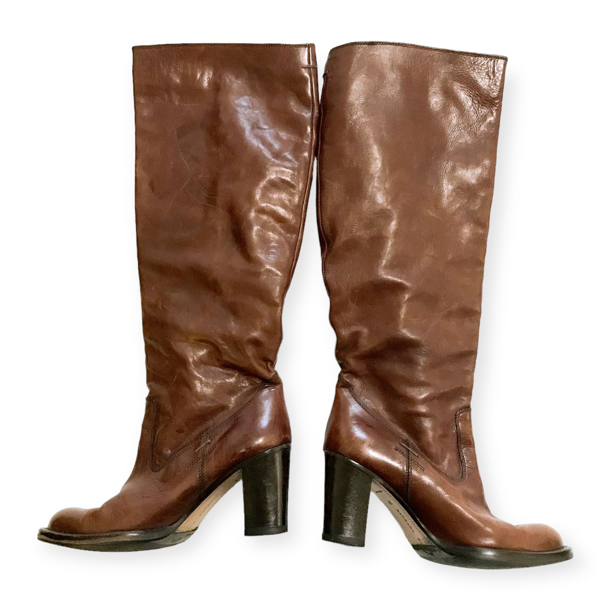 Barbara Bui Barbara Bui Brown Leather Knee High Boots EU 39 Archival Y2K Size US 9 / IT 39 - 2 Thumbnail