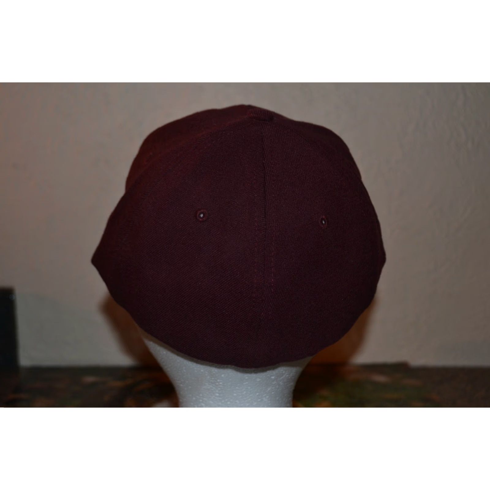 Vintage Richardson Maroon Baseball Cap Hat Flexfit M Men Bulldogs & Morenci & Rossford OH/MI Nice Size ONE SIZE - 3 Thumbnail