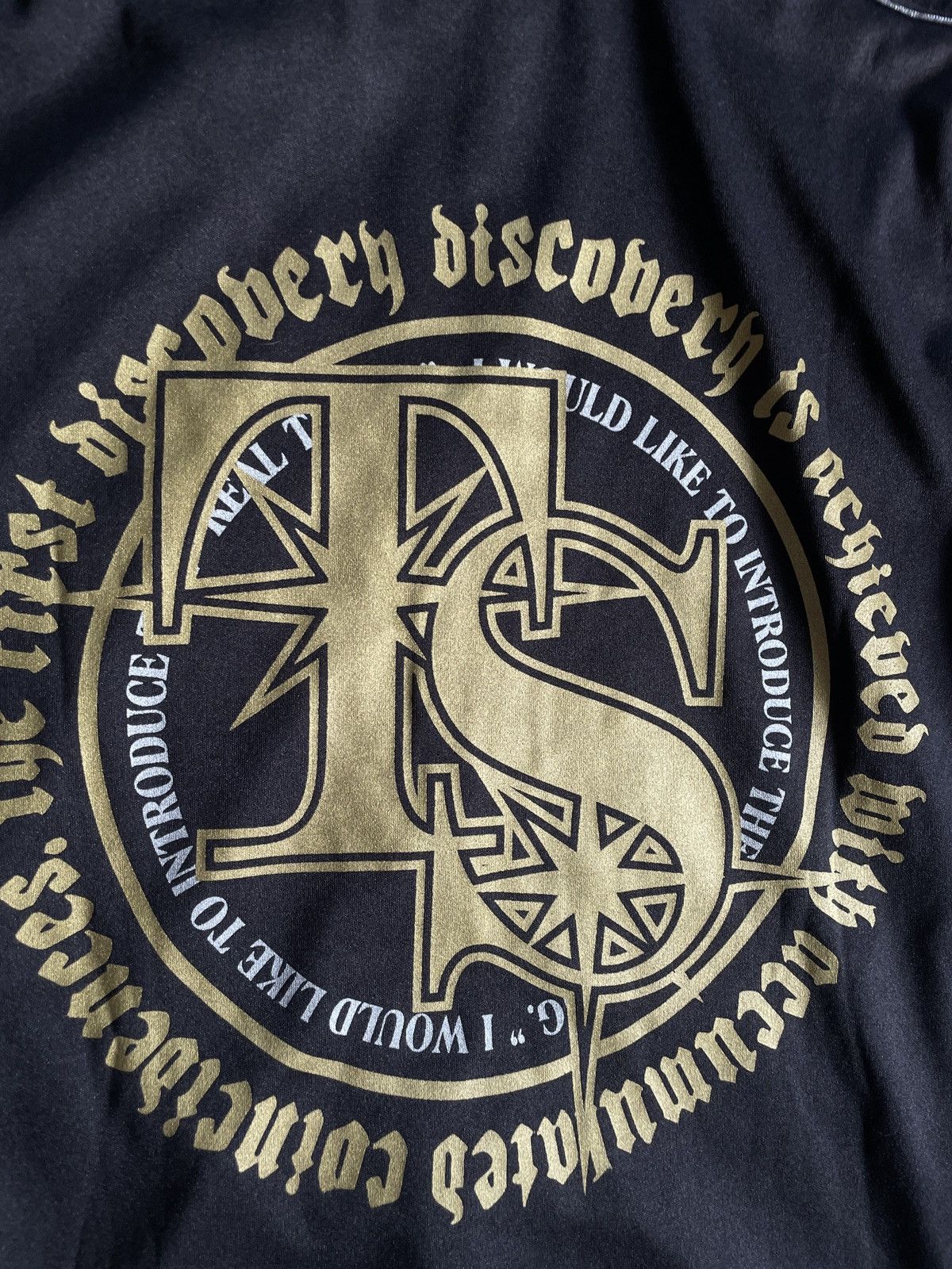If Six Was Nine 2000s Japanese archive Vkei Gothic Poem Short Sleeve Hoodie Size US M / EU 48-50 / 2 - 8 Thumbnail