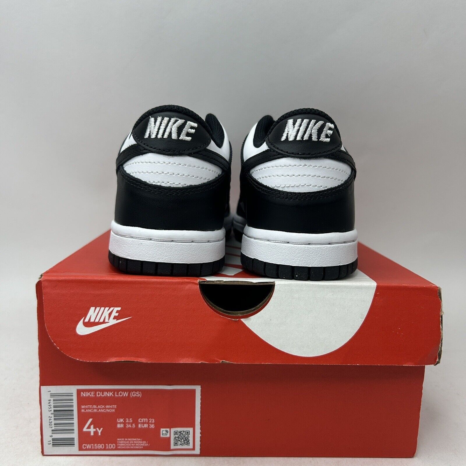 Nike Nike Dunk Low GS “Panda/Black White” 2024 Size US 5.5 / IT 35.5 - 4 Thumbnail