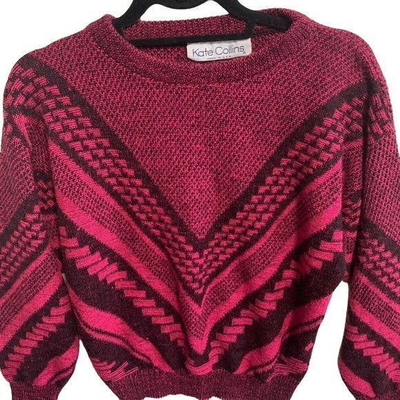 Vintage Vintage Kate Collins Abstract Novelty Geometric Sweater Size S / US 4 / IT 40 - 4 Thumbnail