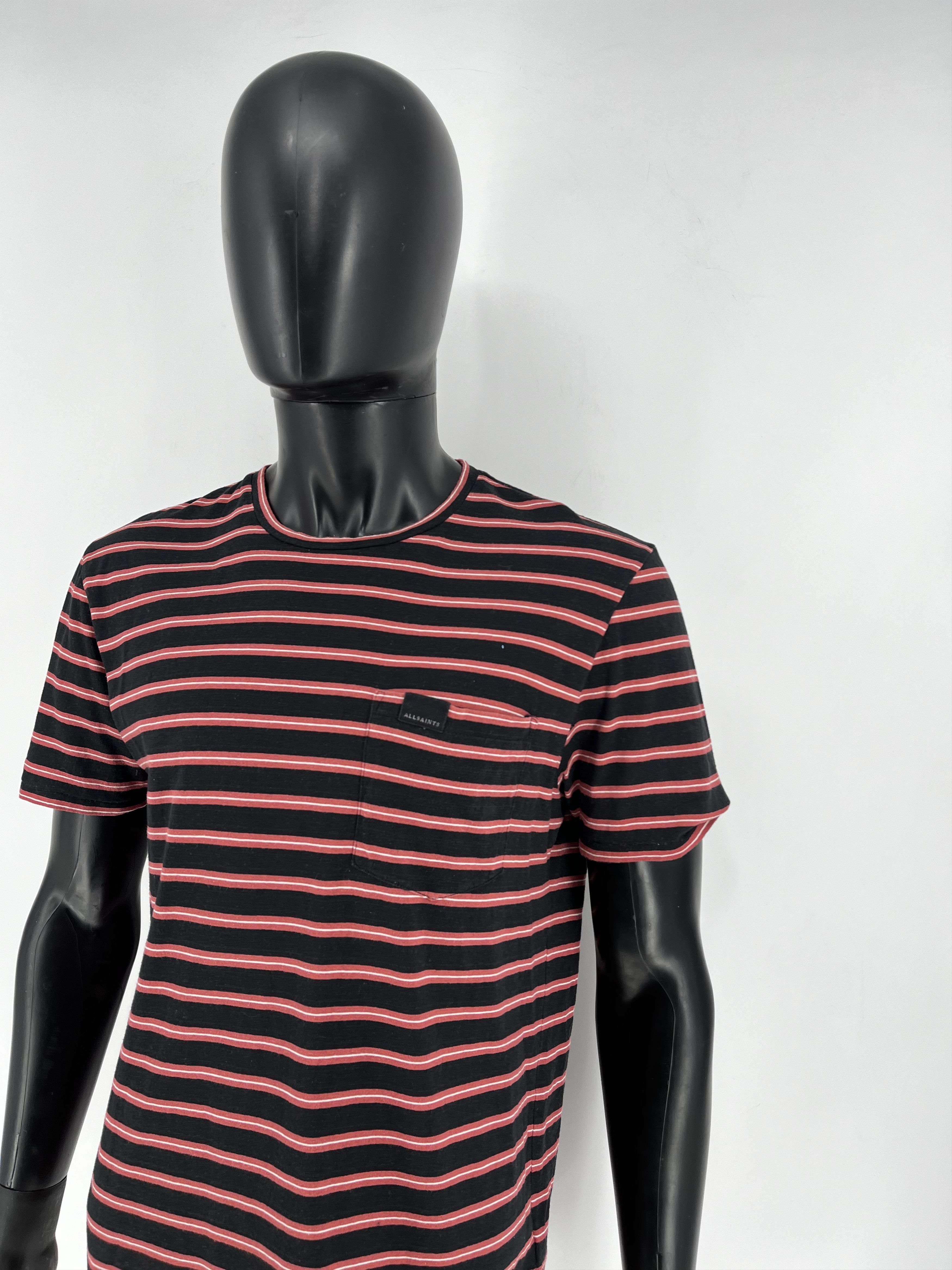 Allsaints Vintage Y2K Allsaints Striped T-shirt luxury Sportswear Sz L Size US L / EU 52-54 / 3 - 4 Thumbnail