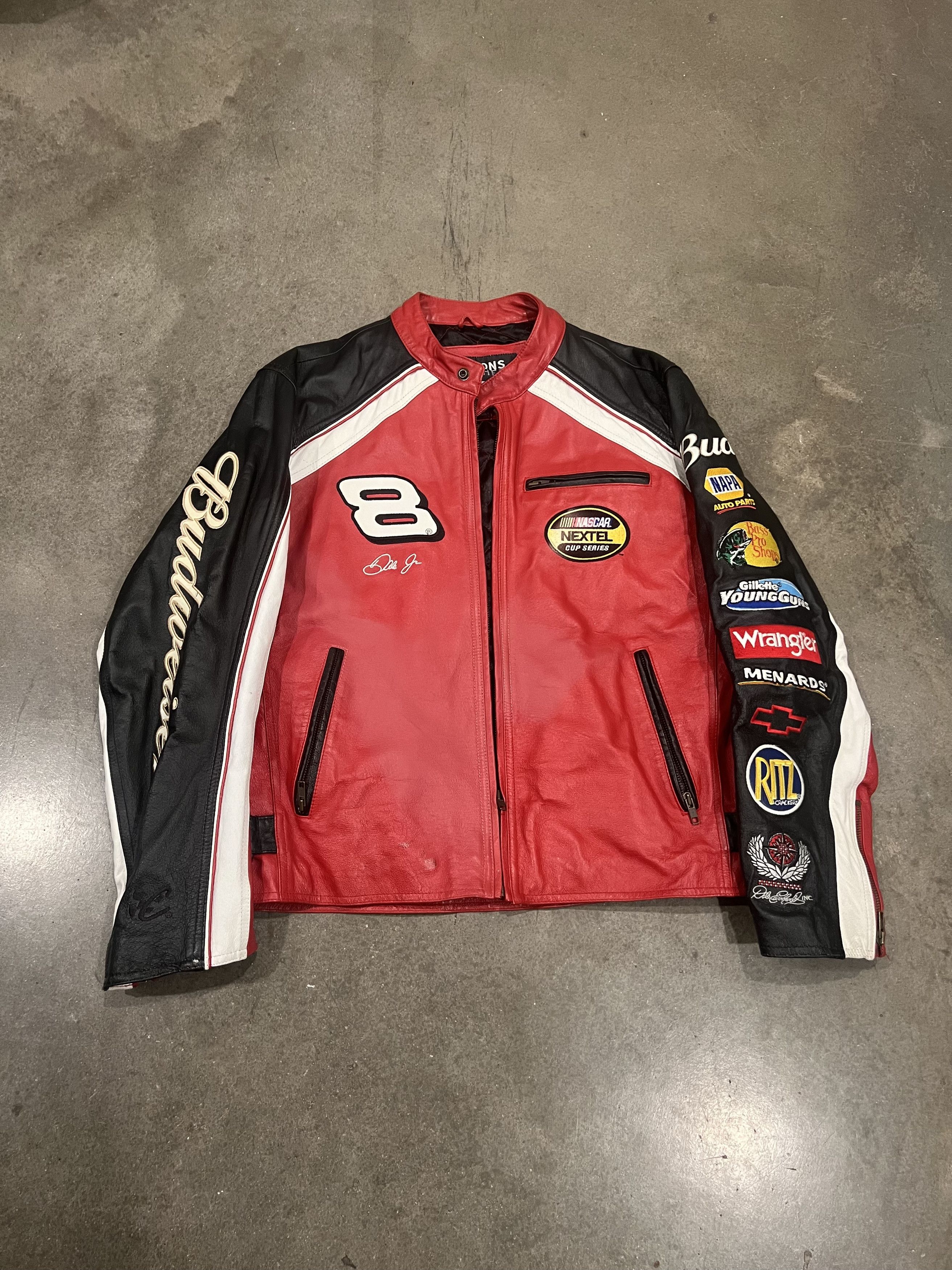 image of Chase Authentics x Nascar Vintage Nascar Jacket in Red, Men's (Size Large)