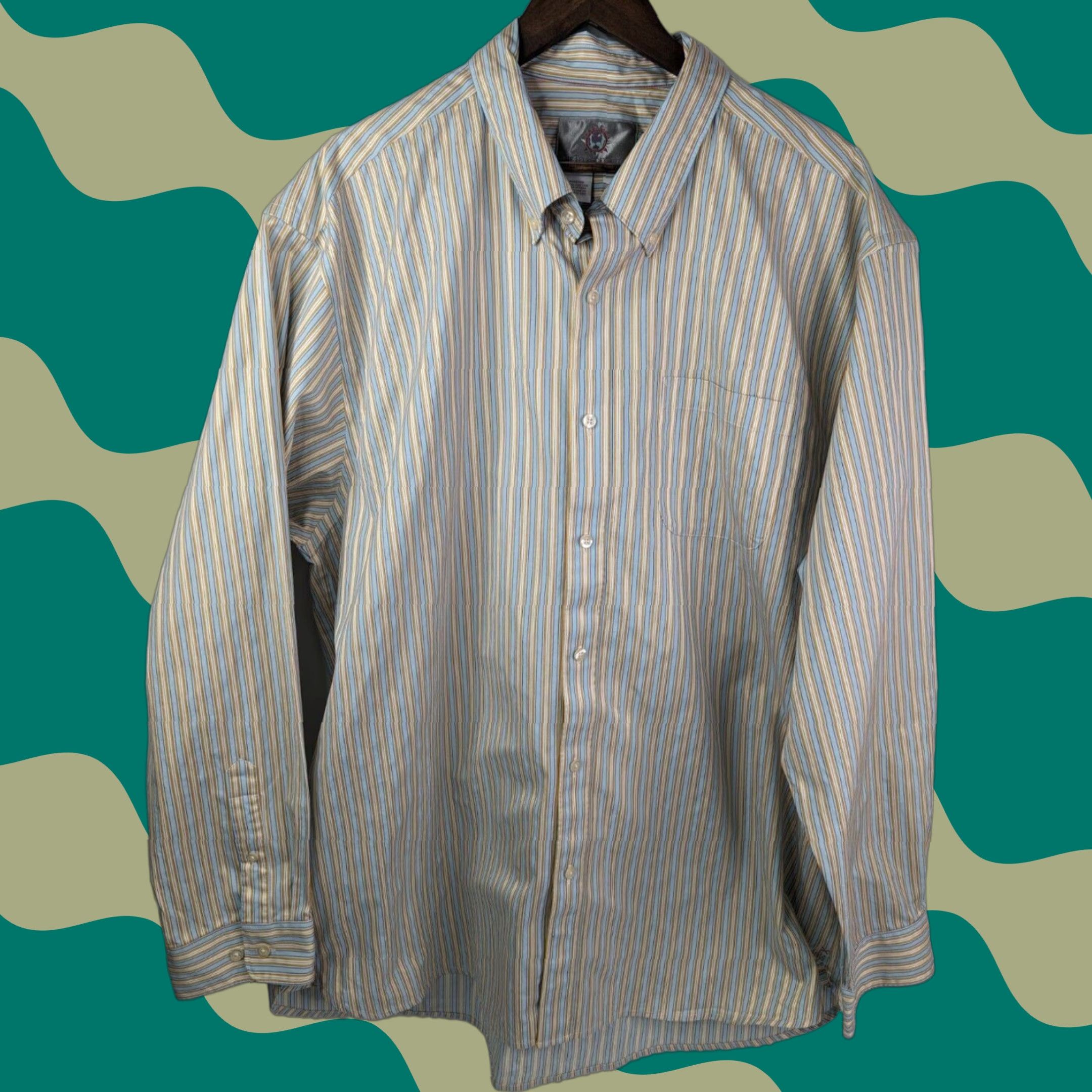 The Territory Ahead Territory Ahead Striped Long Sleeve Button Down Shirt Men 2XL Cotton Multicolor Size US XXL / EU 58 / 5 - 1 Thumbnail