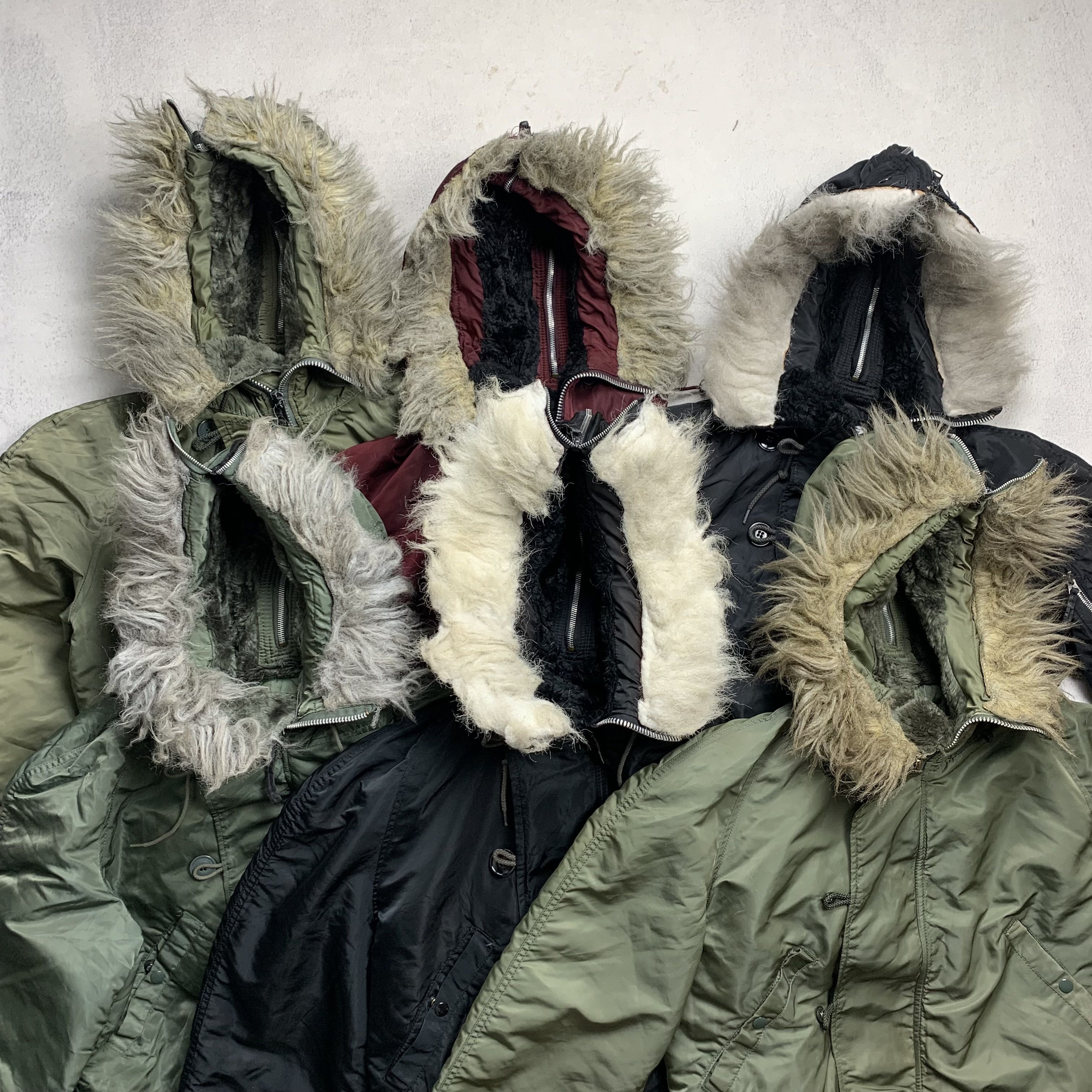 Vintage Alpha Industries N2B Faux Fur Bomber Jacket
