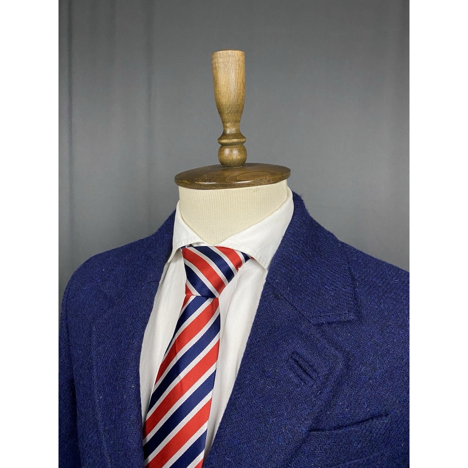 Harris Tweed MINT! Harris Tweed Men's Blue Insulated Wool Coat Size 46 R Size US S / EU 44-46 / 1 - 5 Thumbnail