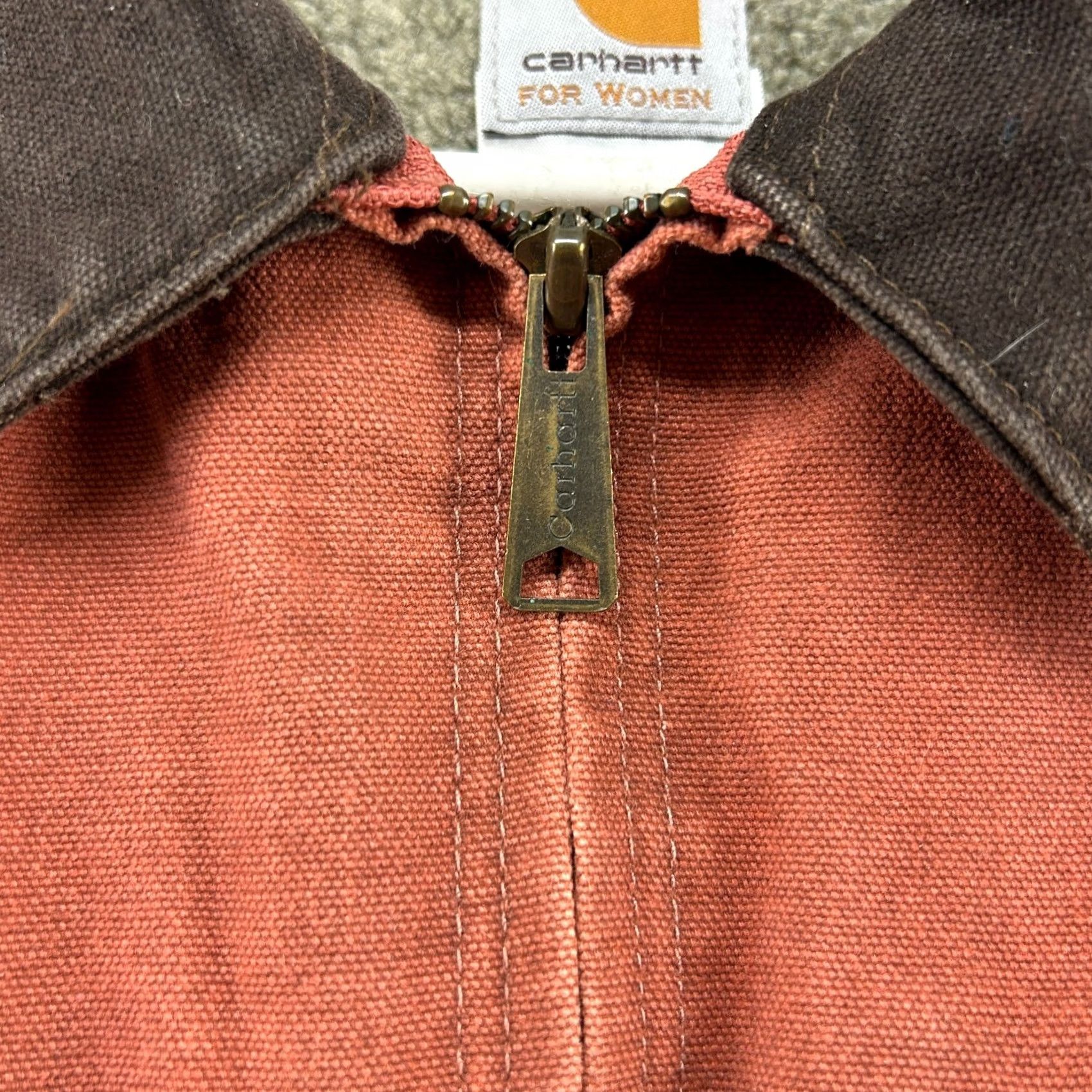 Carhartt VINTAGE Carhartt J97 Jacket Women L Pink Salmon Detroit Sherpa Lined W J097 VRS Rose Size L / US 10 / IT 46 - 3 Thumbnail