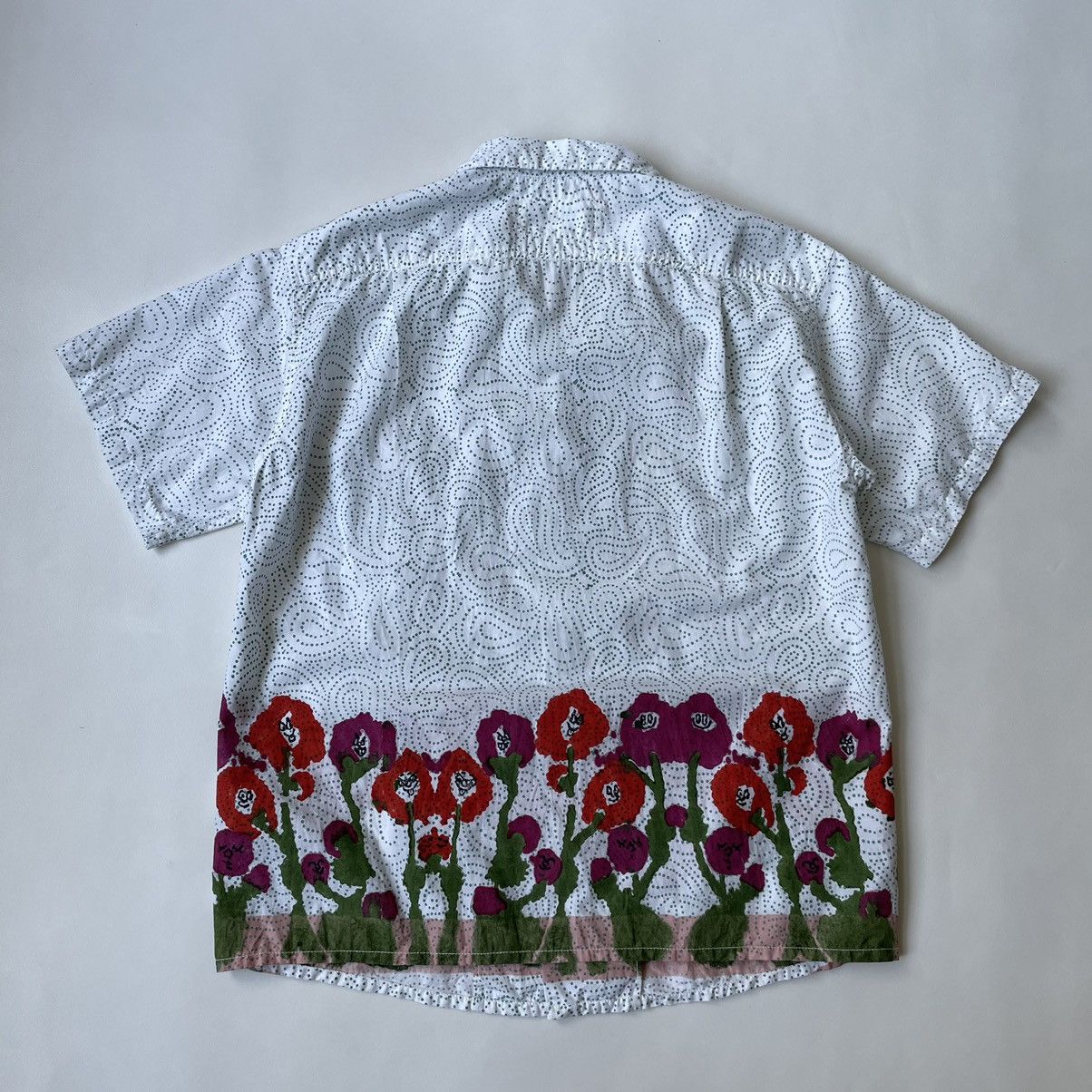 Story Mfg. Paisley + Cartoon Poppy Print Shirt Size US M / EU 48-50 / 2 - 14 Thumbnail