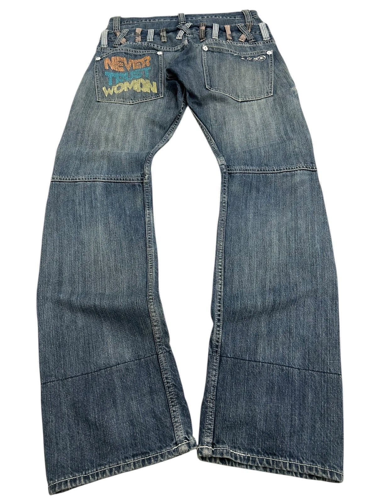 Japanese Brand Vintage Memory Special Double Waist Zipper Mud Washed Junya Size US 30 / EU 46 - 1 Thumbnail