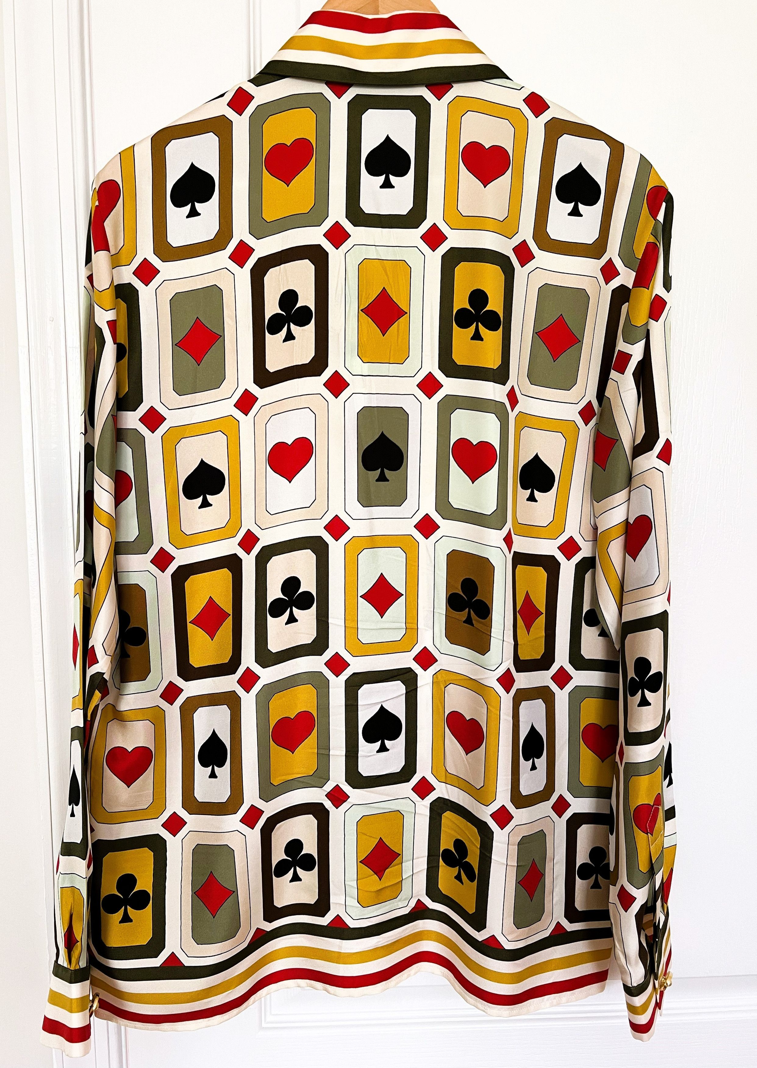 Casablanca Ace Diamond Cards Silk-Twill Shirt Size US S / EU 44-46 / 1 - 7 Thumbnail