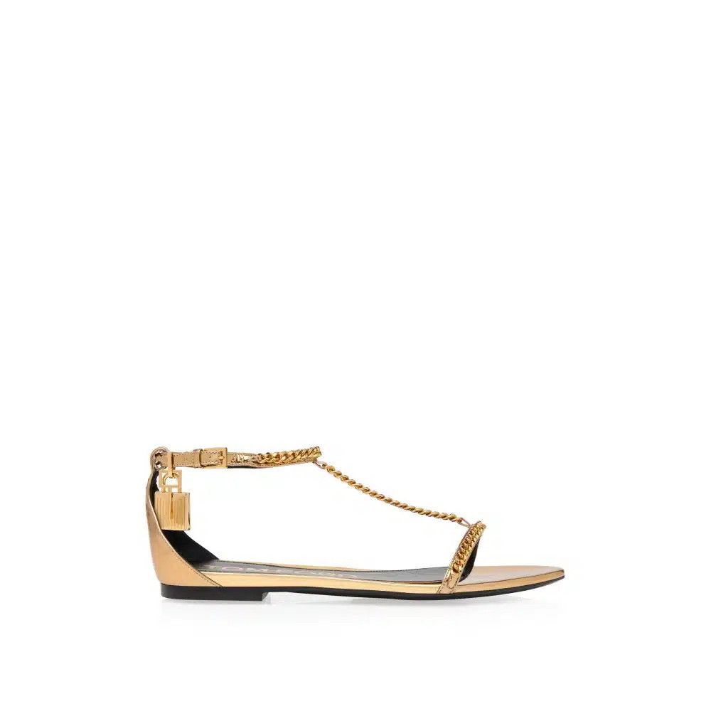 Tom Ford o1loc1c0325 W3218 Padlock Flats in Gold Size US 6 / IT 36 - 1 Thumbnail