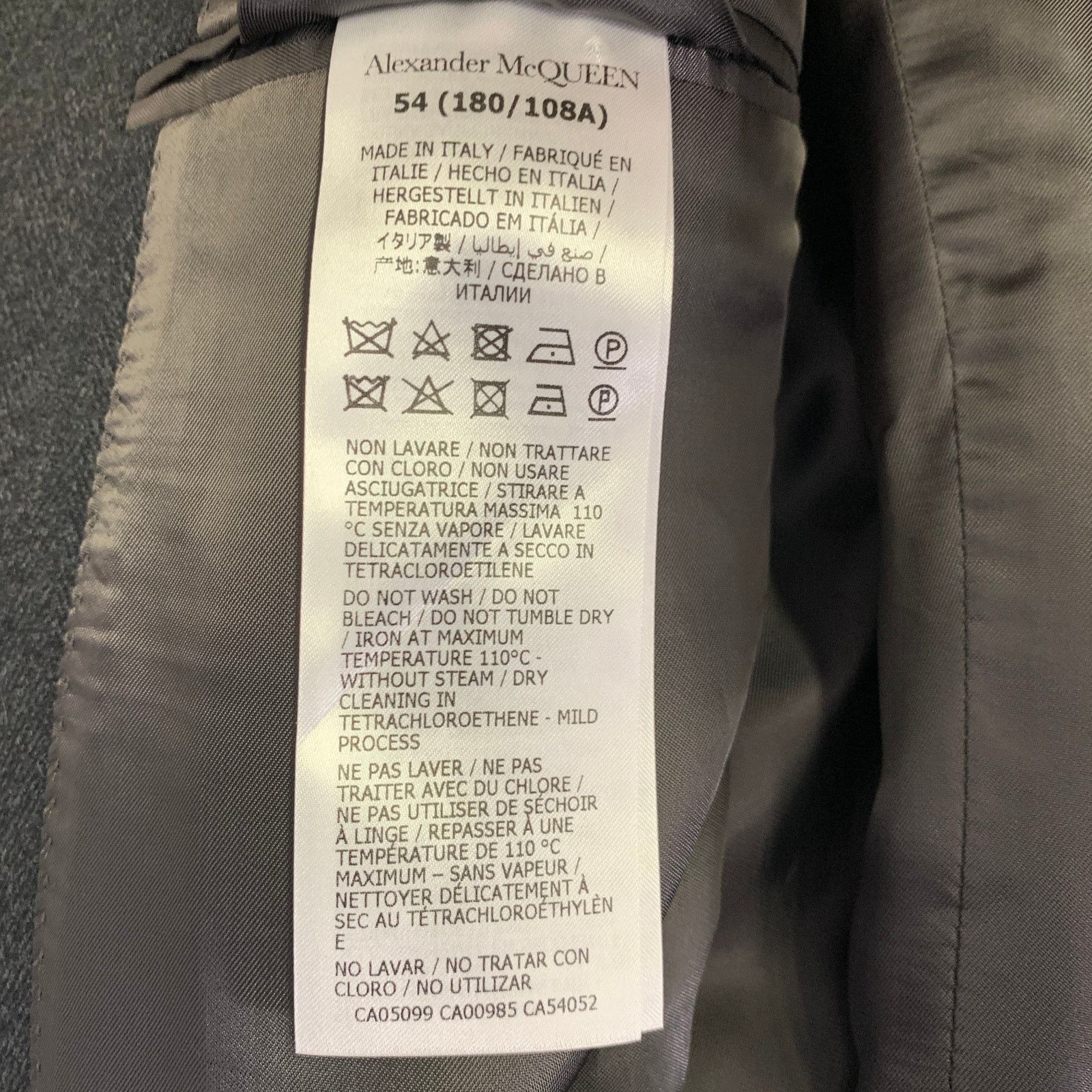 Alexander McQueen ALEXANDER MCQUEEN Size 44 Black Wool Cashmere Sport Coat Size 44R - 6 Thumbnail