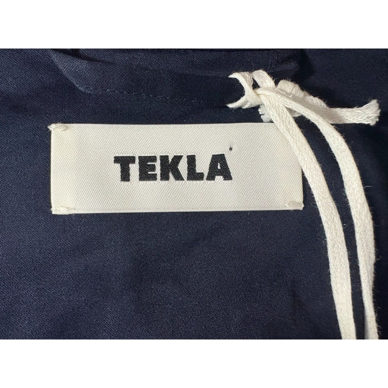Tekla Tekla Long-Sleeved Pyjama Shirt size S color Navy Sateen NWT Size S / US 4 / IT 40 - 2 Thumbnail