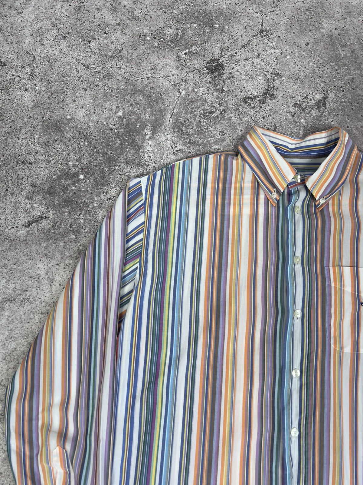 Etro Etro Striped Multicolor Shirt Button Up Long Sleeve Size US XL / EU 56 / 4 - 4 Thumbnail