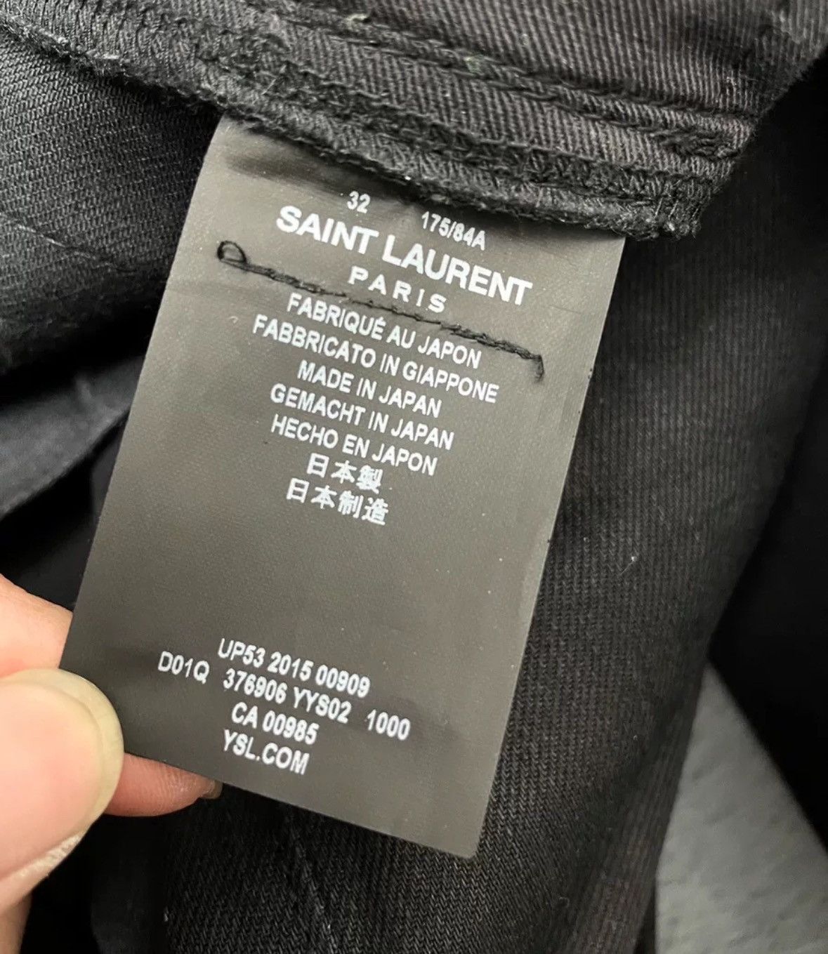 Saint Laurent Paris × Yves Saint Laurent Saint Laurent SLP genuine 16 spring/summer black basic jeans Size US 32 / EU 48 - 4 Thumbnail