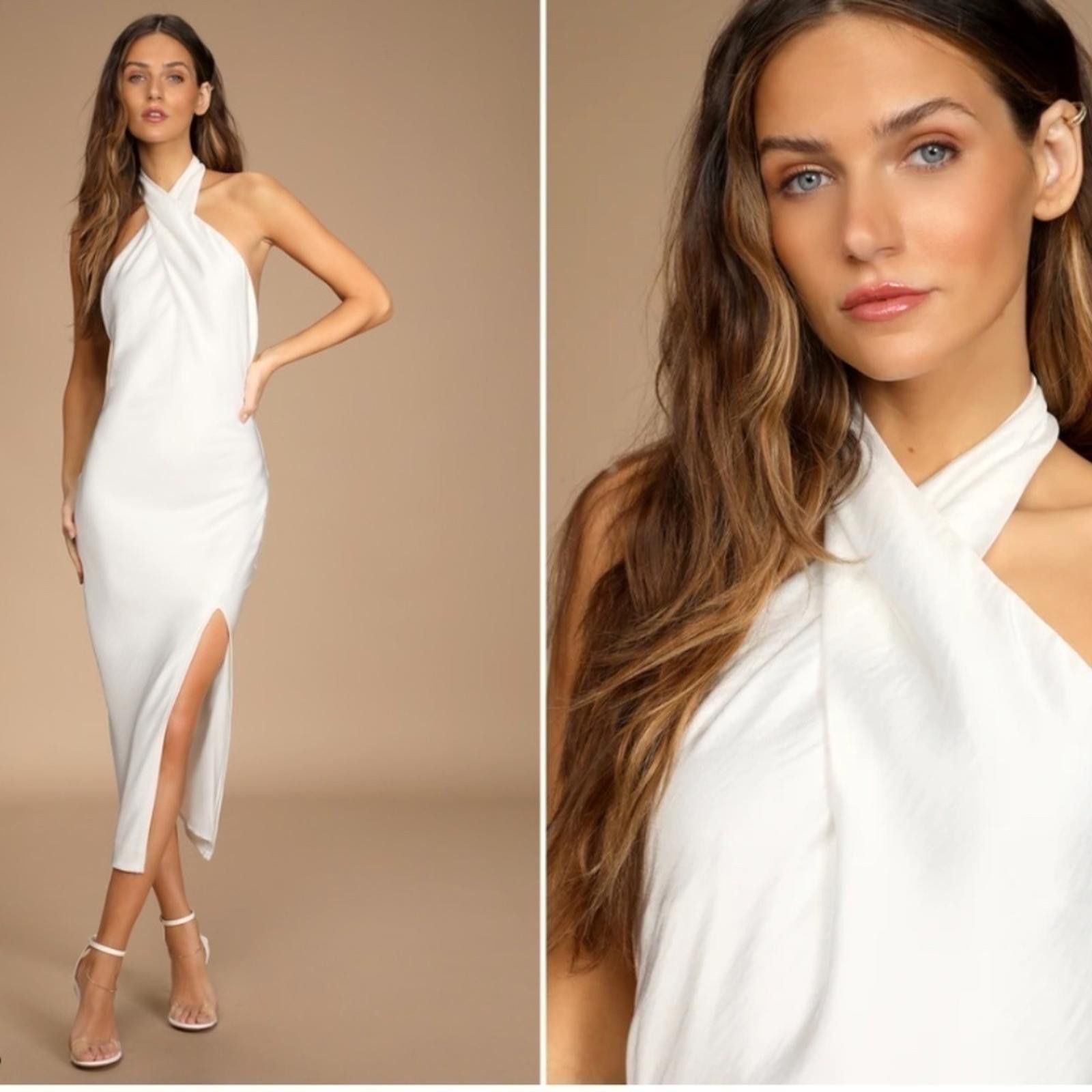 Lulus LULU's Bridal Engagement Bachelorette Sexy Chic Midi Dress Size S / US 4 / IT 40 - 1 Thumbnail