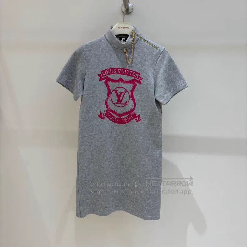 Louis Vuitton Louis Vuitton Grey logo print T-shirt dress Size XS / US 0-2 / IT 36-38 - 1 Thumbnail