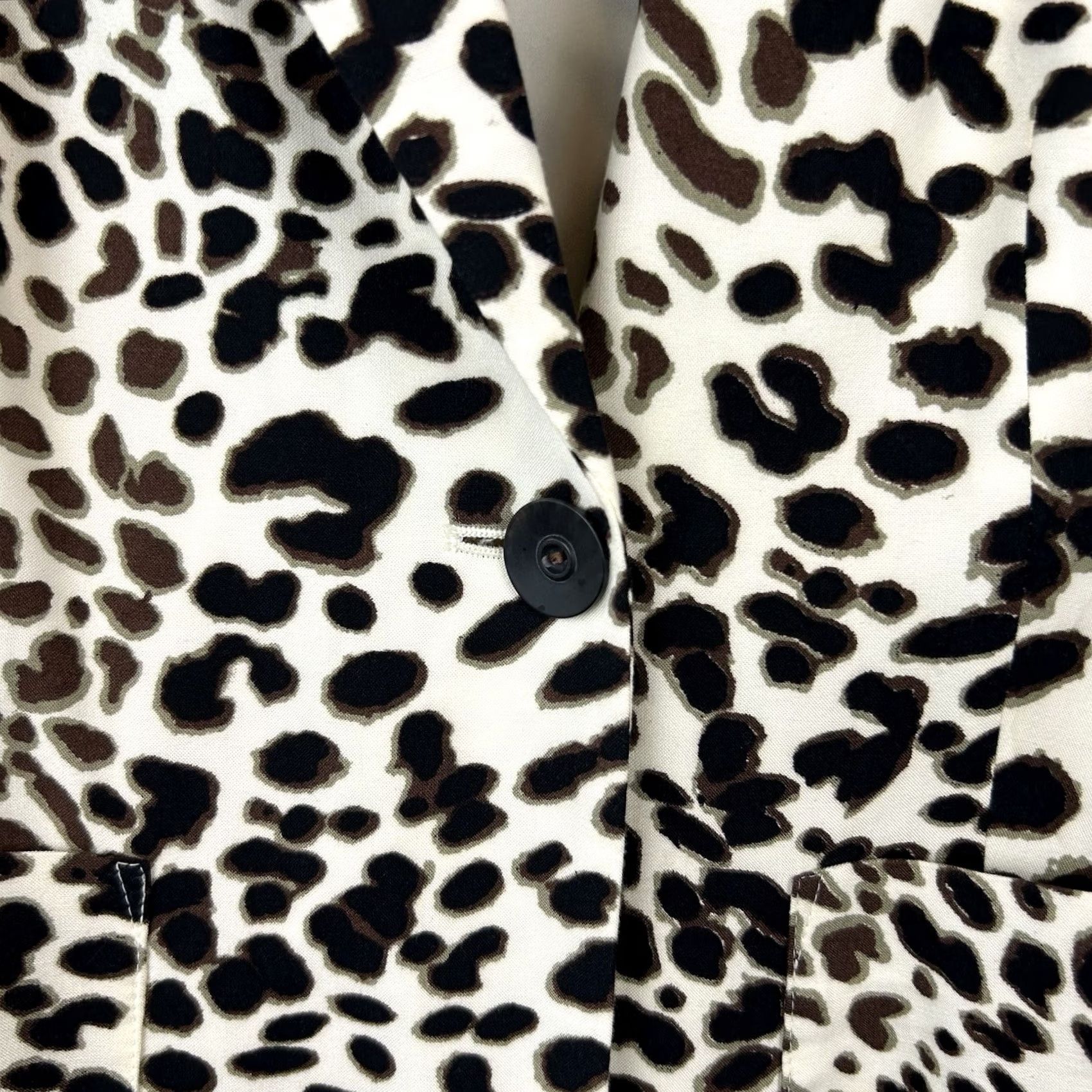 Vintage Chico's Statement Blazer Womens Large Animal Print One Button Lined Old Money Read Size L / US 10 / IT 46 - 4 Thumbnail