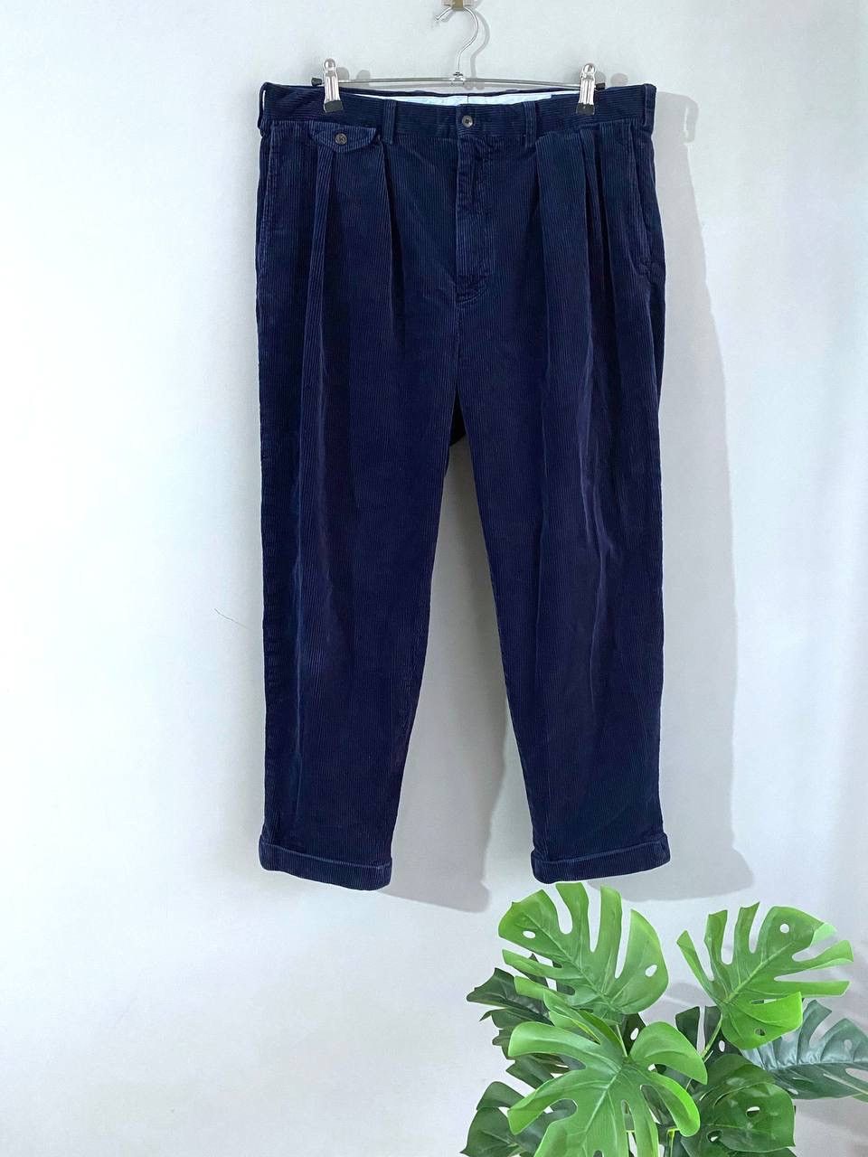 Polo Ralph Lauren Polo Ralph Lauren Men's Pleated Baggy Corduroy Pants W35/L27 Size US 35 - 1 Thumbnail