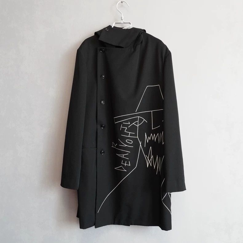 Yohji Yamamoto Yohji Yamamoto 16AW hooded Miyazawa embroidered jacket 250 Size US L / EU 52-54 / 3 - 1 Thumbnail