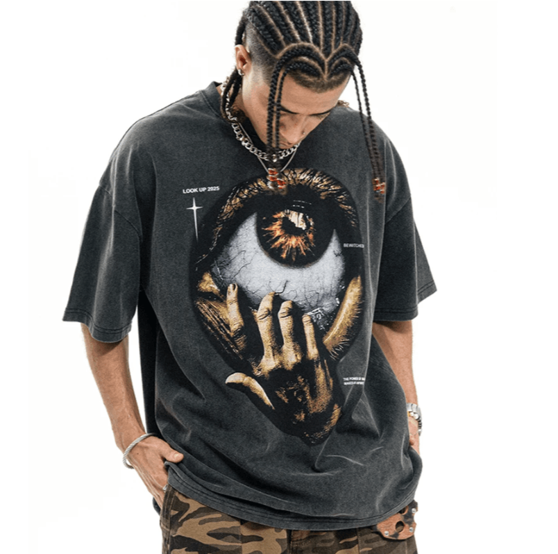 T-Shirt Eye Washed Black