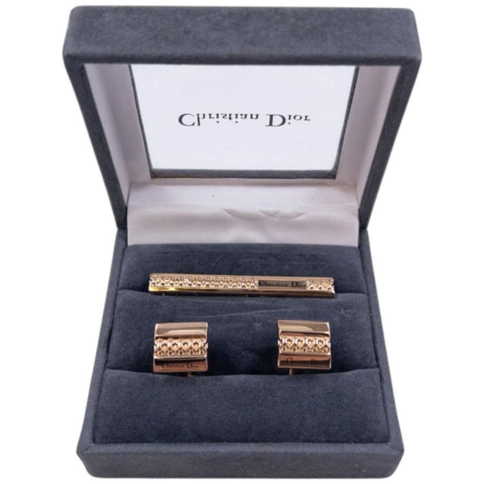 Dior Vintage Dior Cuff Links & Tie Clip Set Size ONE SIZE - 1 Thumbnail