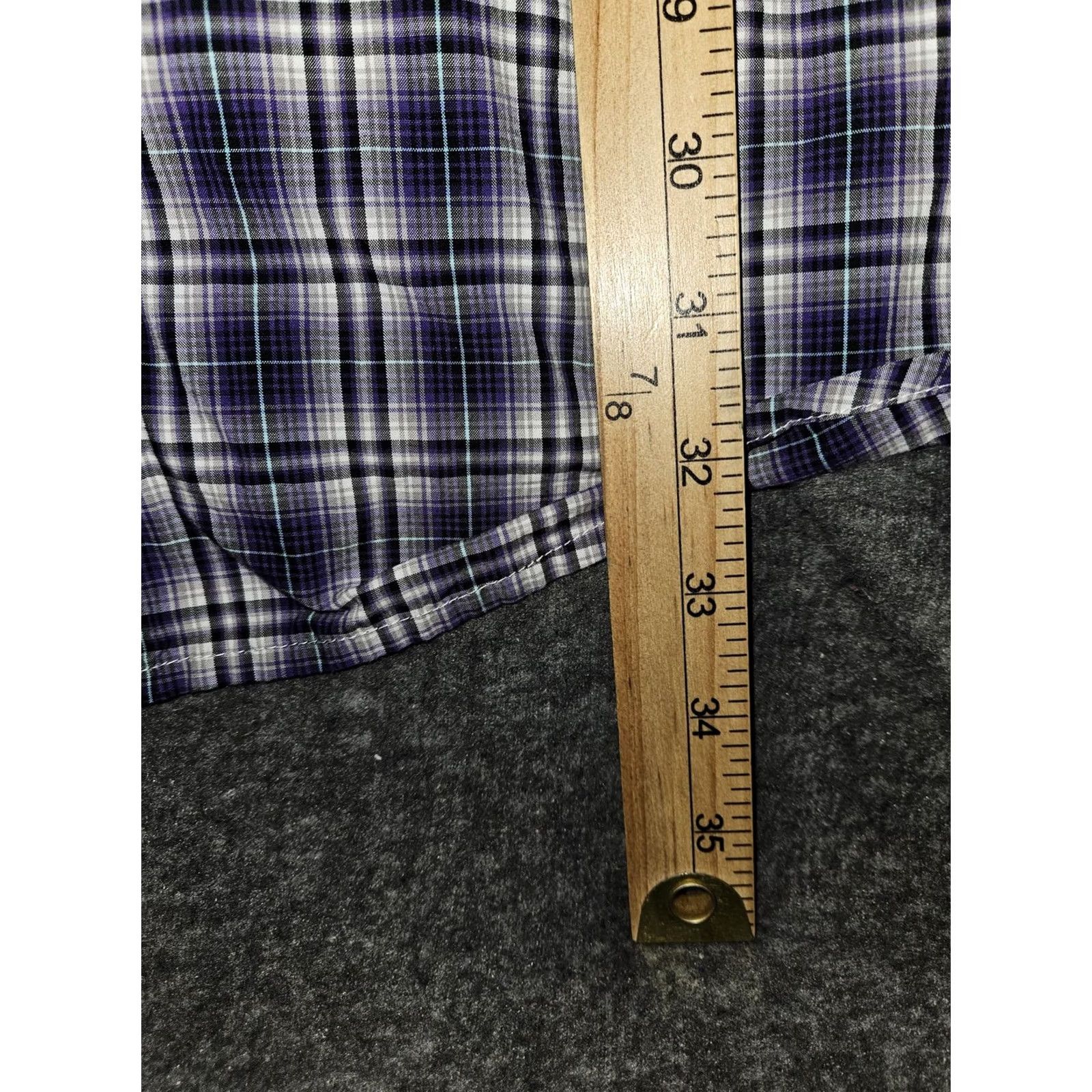 Vintage Cinch Shirt Mens XL Purple Plaid Long Sleeve Button Down Western Rodeo Flip Cuff Size US XL / EU 56 / 4 - 4 Thumbnail