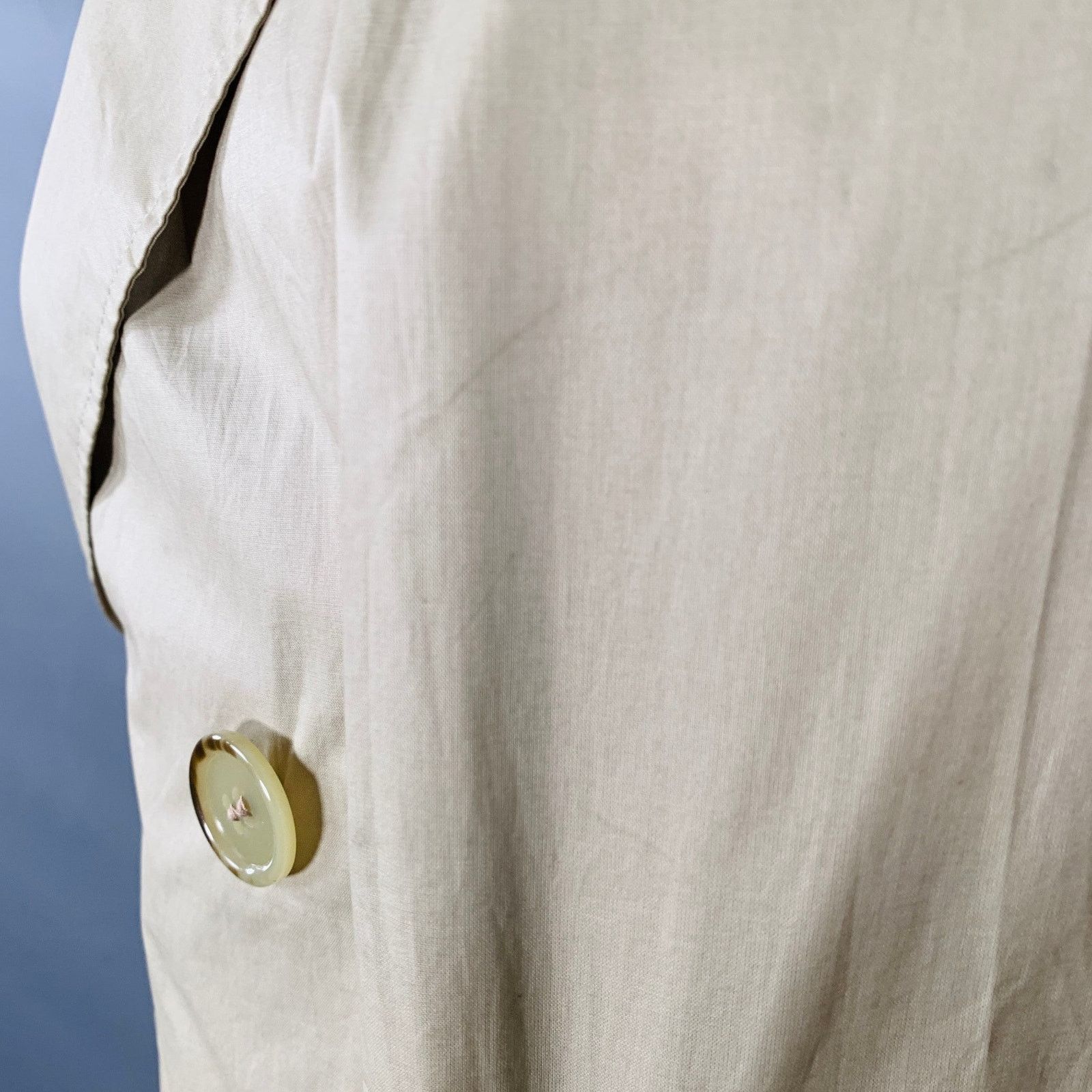 Pierre Balmain Size XL Beige Cotton Double Breasted Trench Coat Size US XL / EU 56 / 4 - 5 Thumbnail