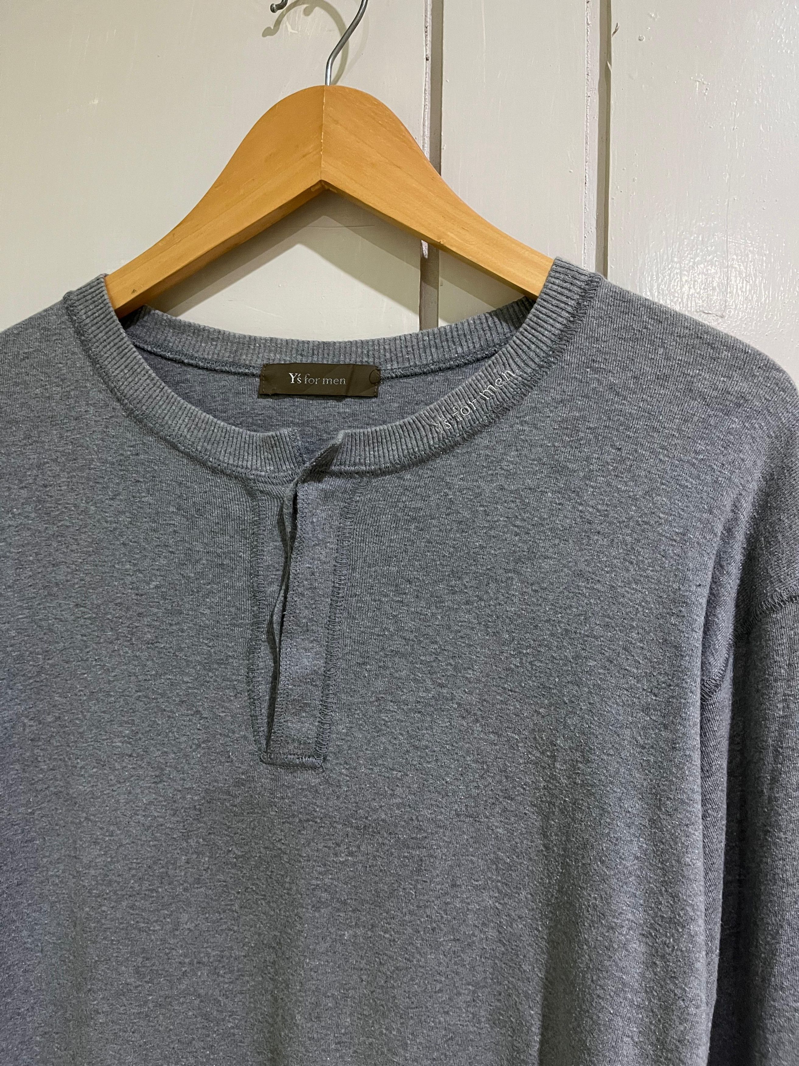 Yohji Yamamoto vintage ys for men grey longsleeve tee Size US S / EU 44-46 / 1 - 3 Thumbnail