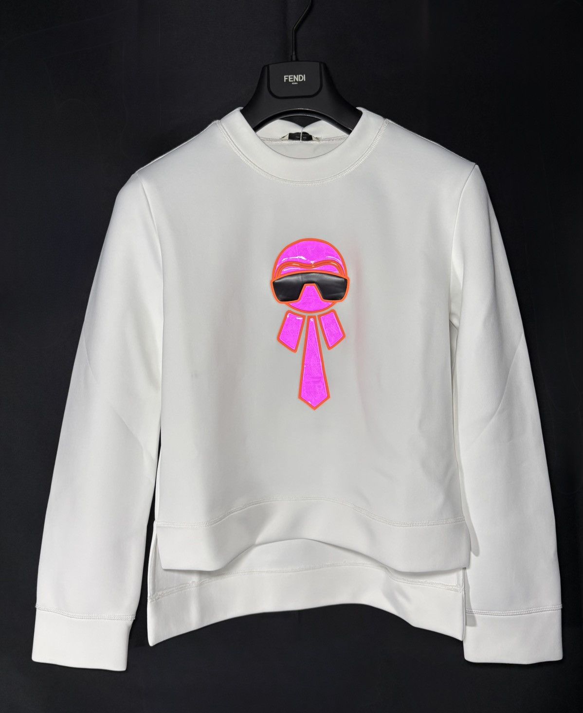 Fendi Fendi “Karl Loves Fendi” Karlito Fluorescent Sweatshirt Size S / US 4 / IT 40 - 1 Thumbnail