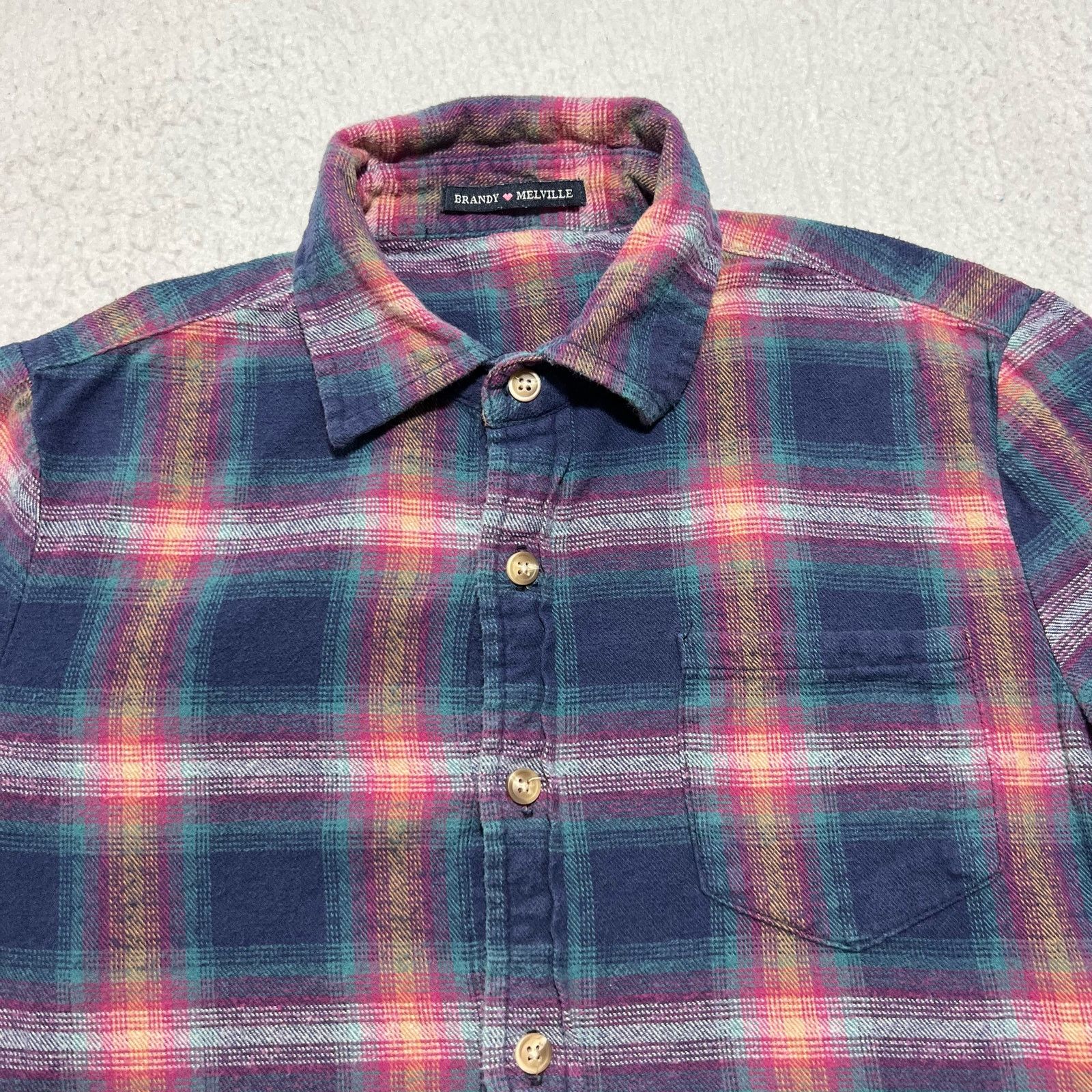 Brandy Melville Brandy Melville Women’s One Size Flannel Plaid Button Up Size ONE SIZE - 2 Thumbnail