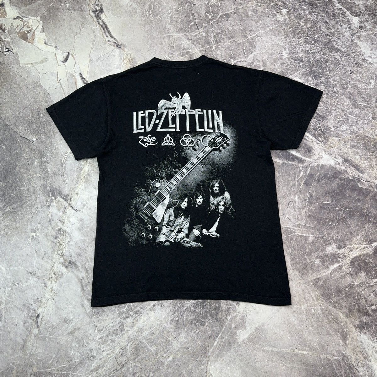 Band Tees × Led Zeppelin Vintage 00s Led Zeppelin T shirt Big Logo Zoso Rock Merch M Size US M / EU 48-50 / 2 - 13 Thumbnail